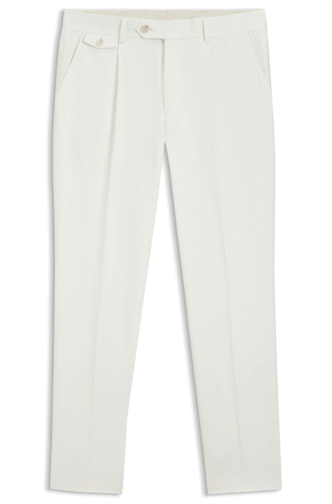 Kalhoty zúženého střihu ze směsi bavlny - Open White
