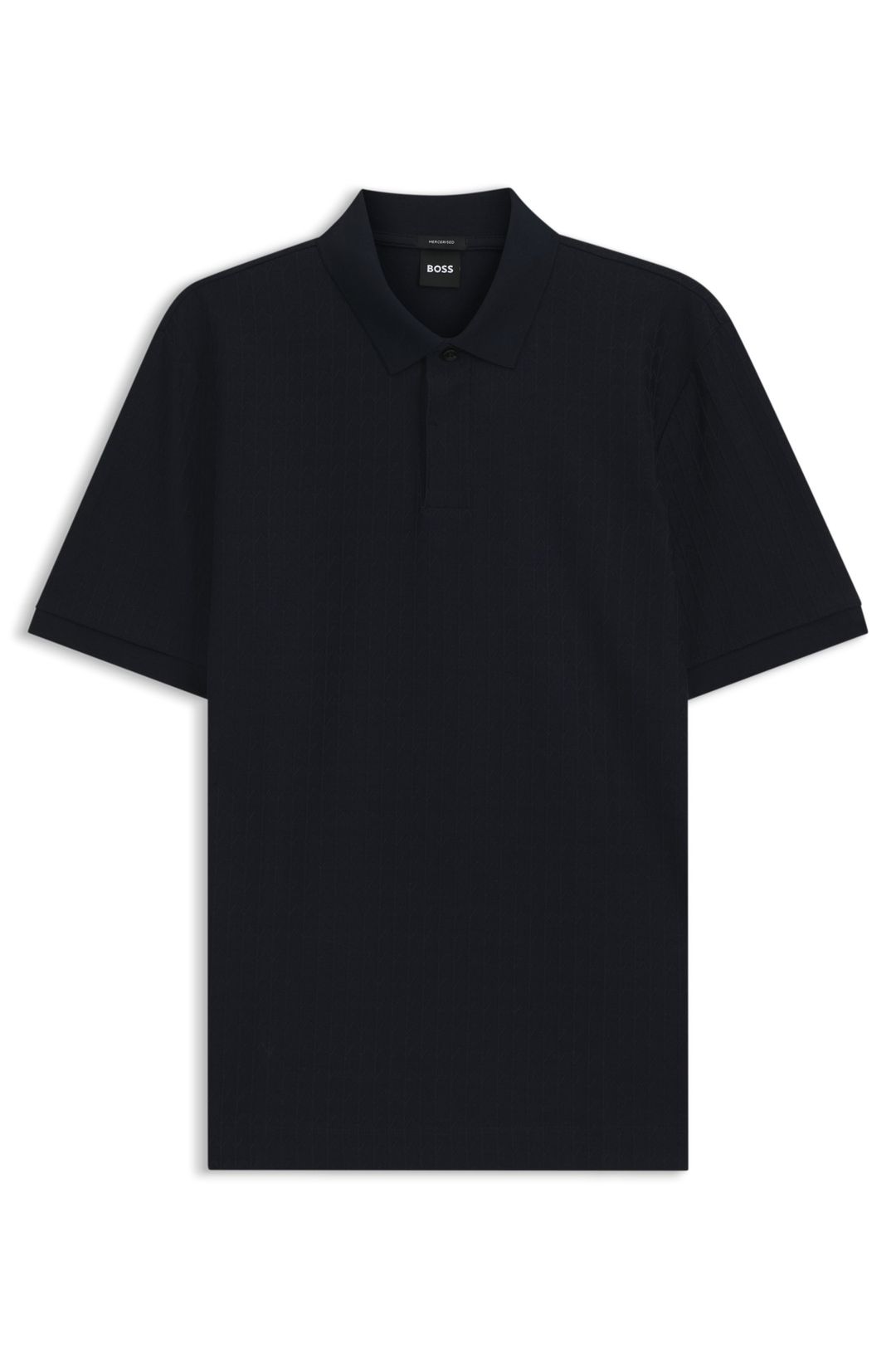 Bavlněné polotričko s geometrickým žakárovým vzorem - Dark Blue