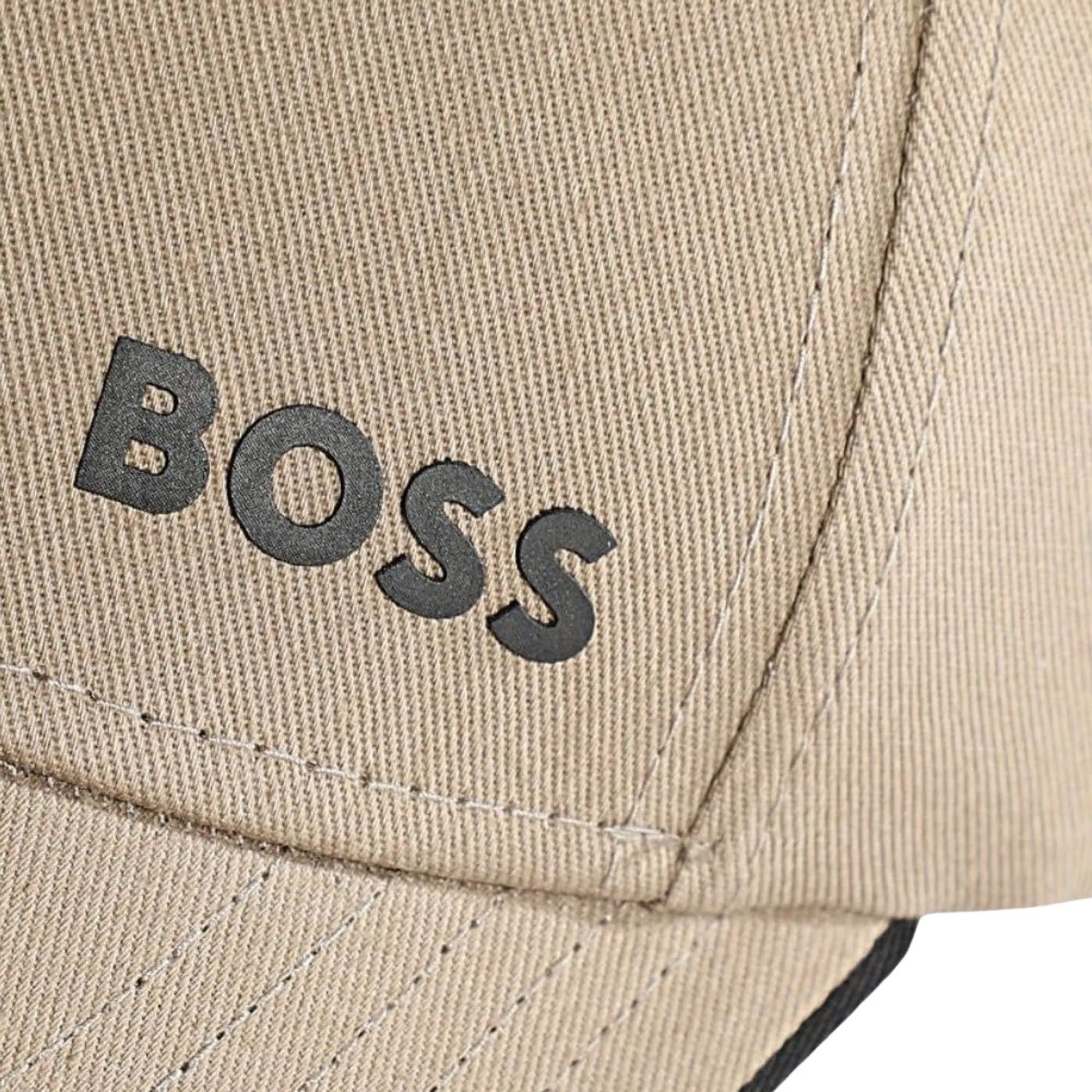 Čepice z bavlněného kepru s tištěným logem - Light Beige
