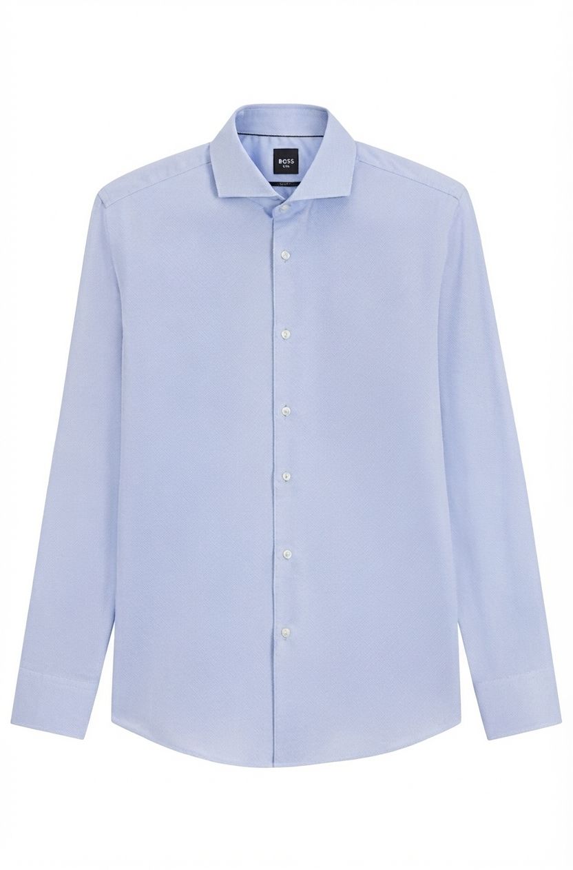 Košile BOSS ONE slim fit z nemačkavé oxfordské bavlny - Light/Pastel Blue