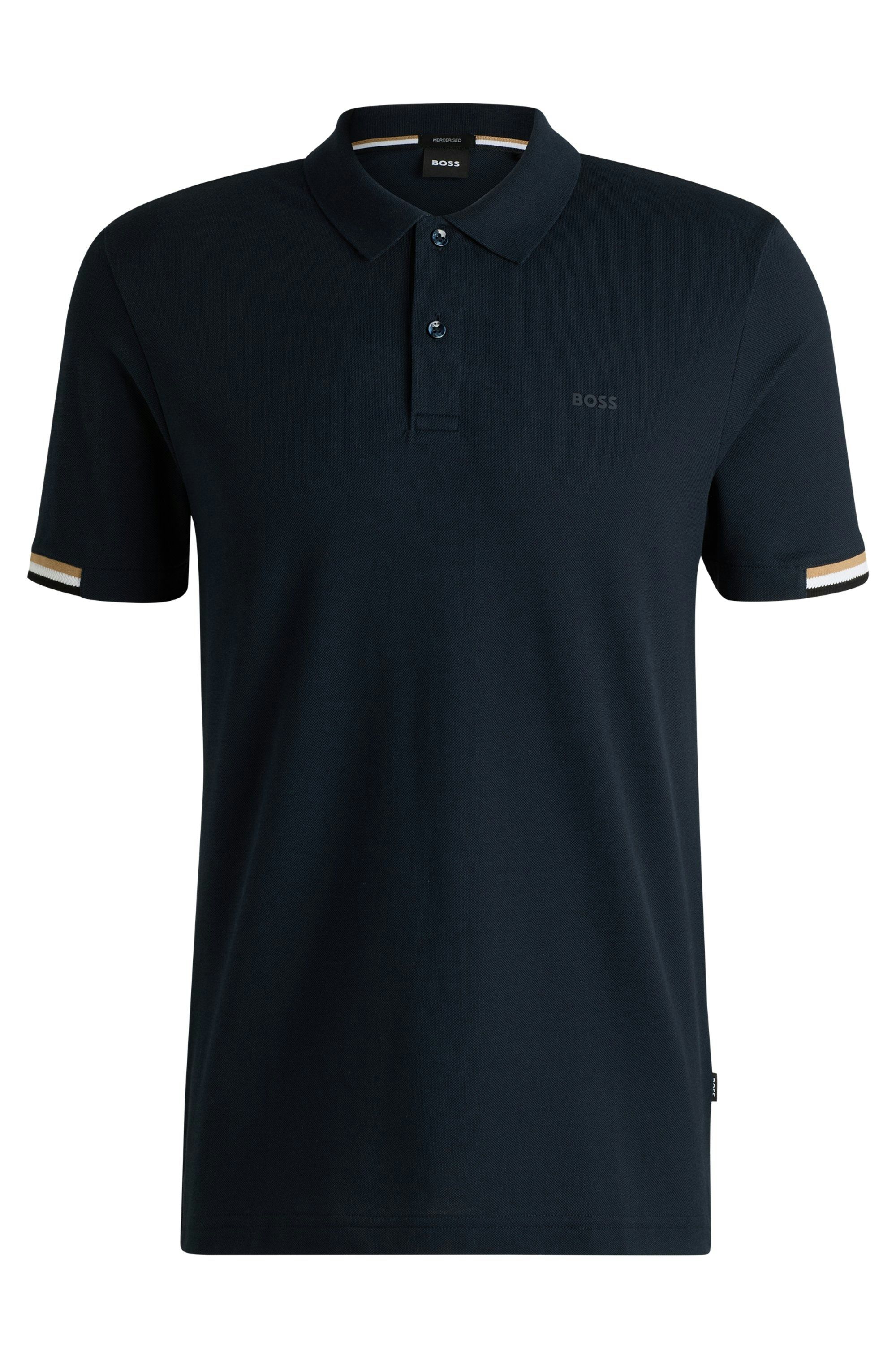 Polo tričko regular střihu s pogumovaným logem - Dark Blue