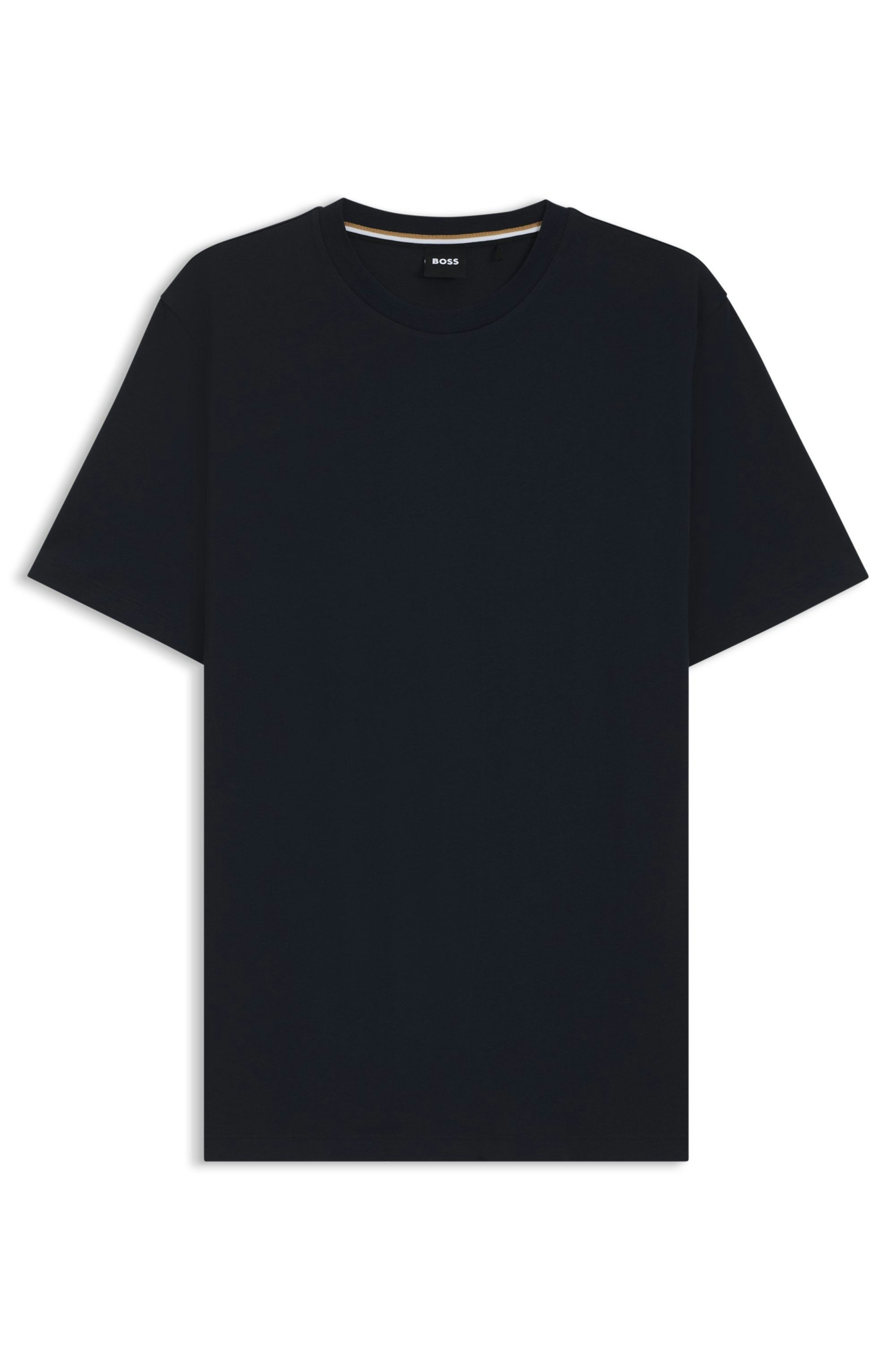 Tričko regular střihu z bavlněného žerzeje - Dark Blue