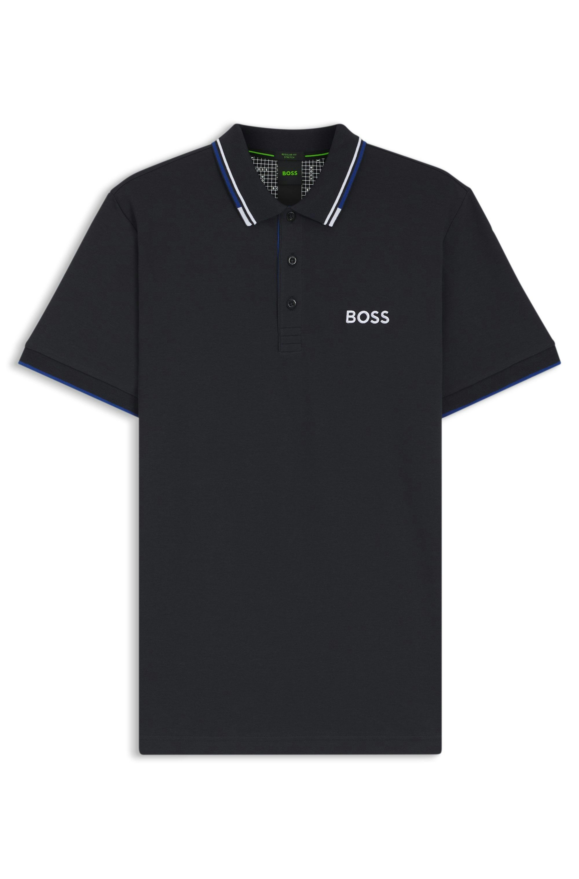 Polotričko Active Paddy regular fit z rychleschnoucího strečového piké - Dark Blue