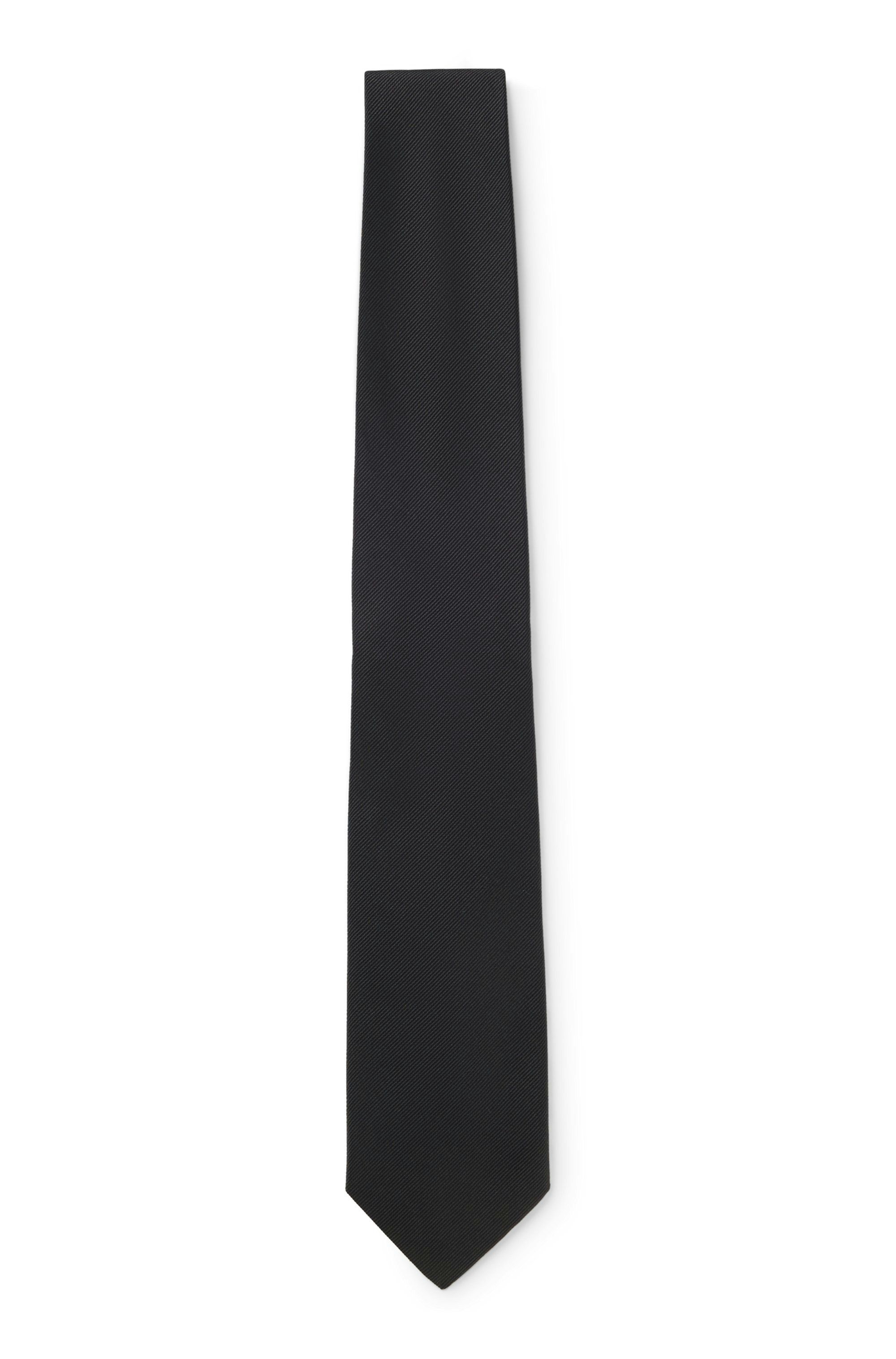 Formální kravata z hedvábného žakáru - Black