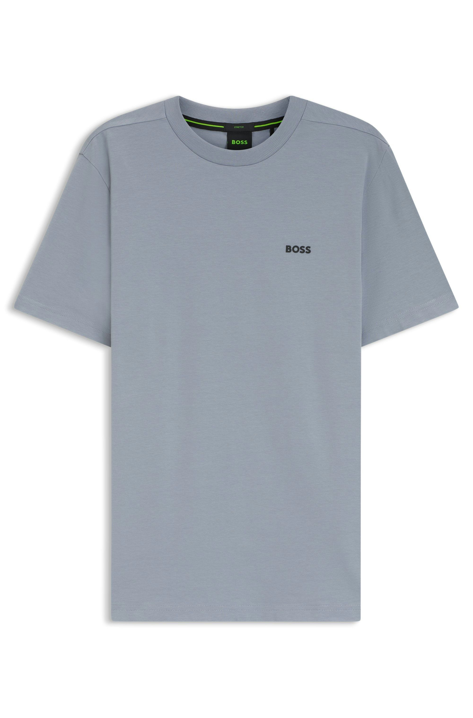 Tričko z elastické bavlny s logem - Dark Grey