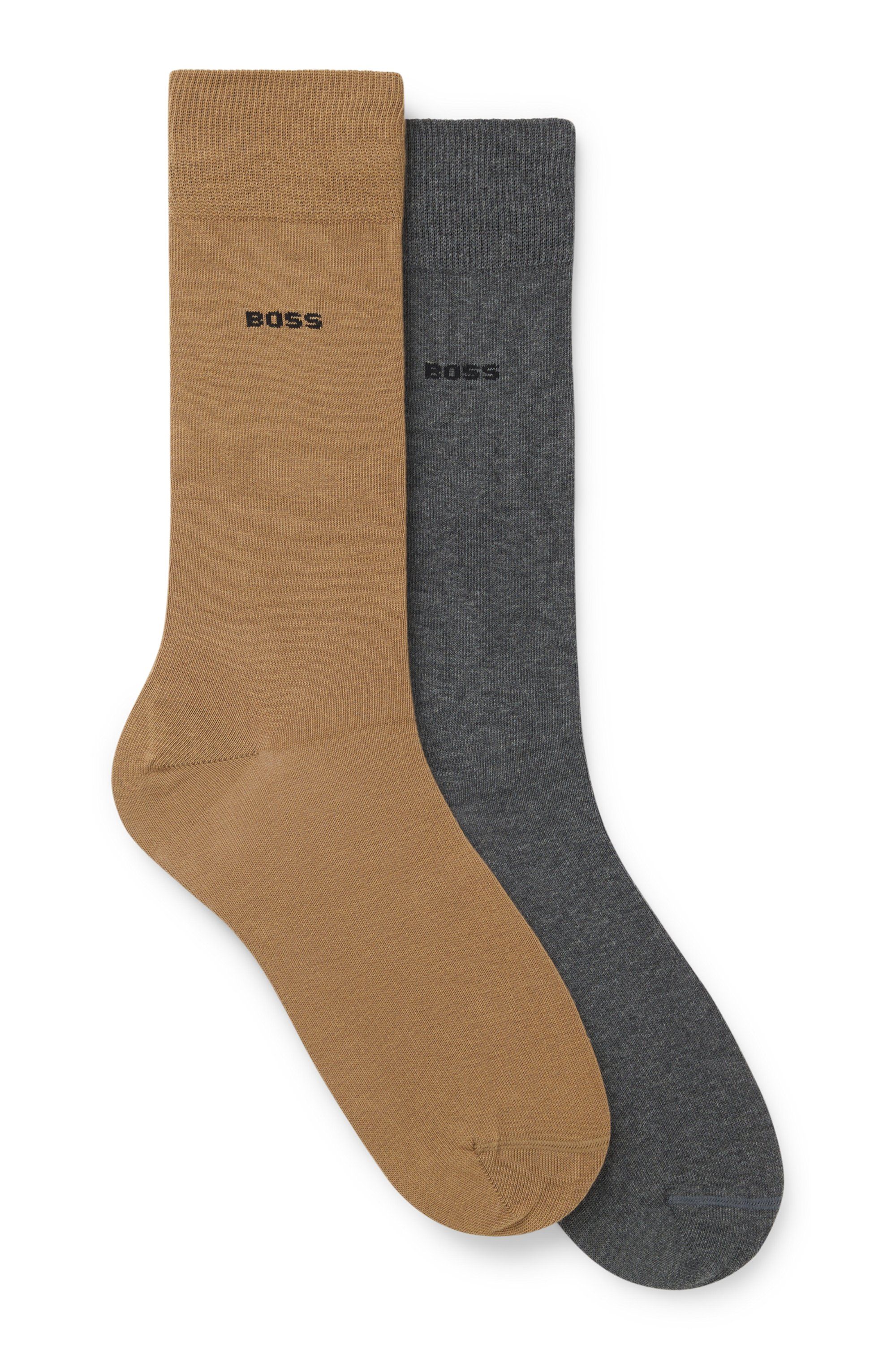 Dvojbalení business ponožek z měkké kompaktní bavlny - Medium Beige