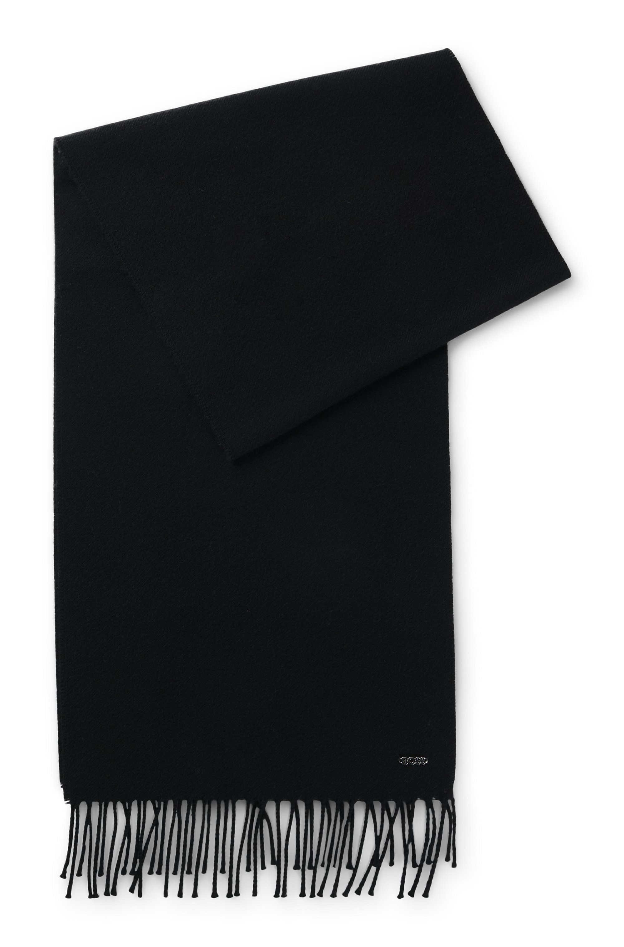 Vlněný šátek s nýtem na logu - Black