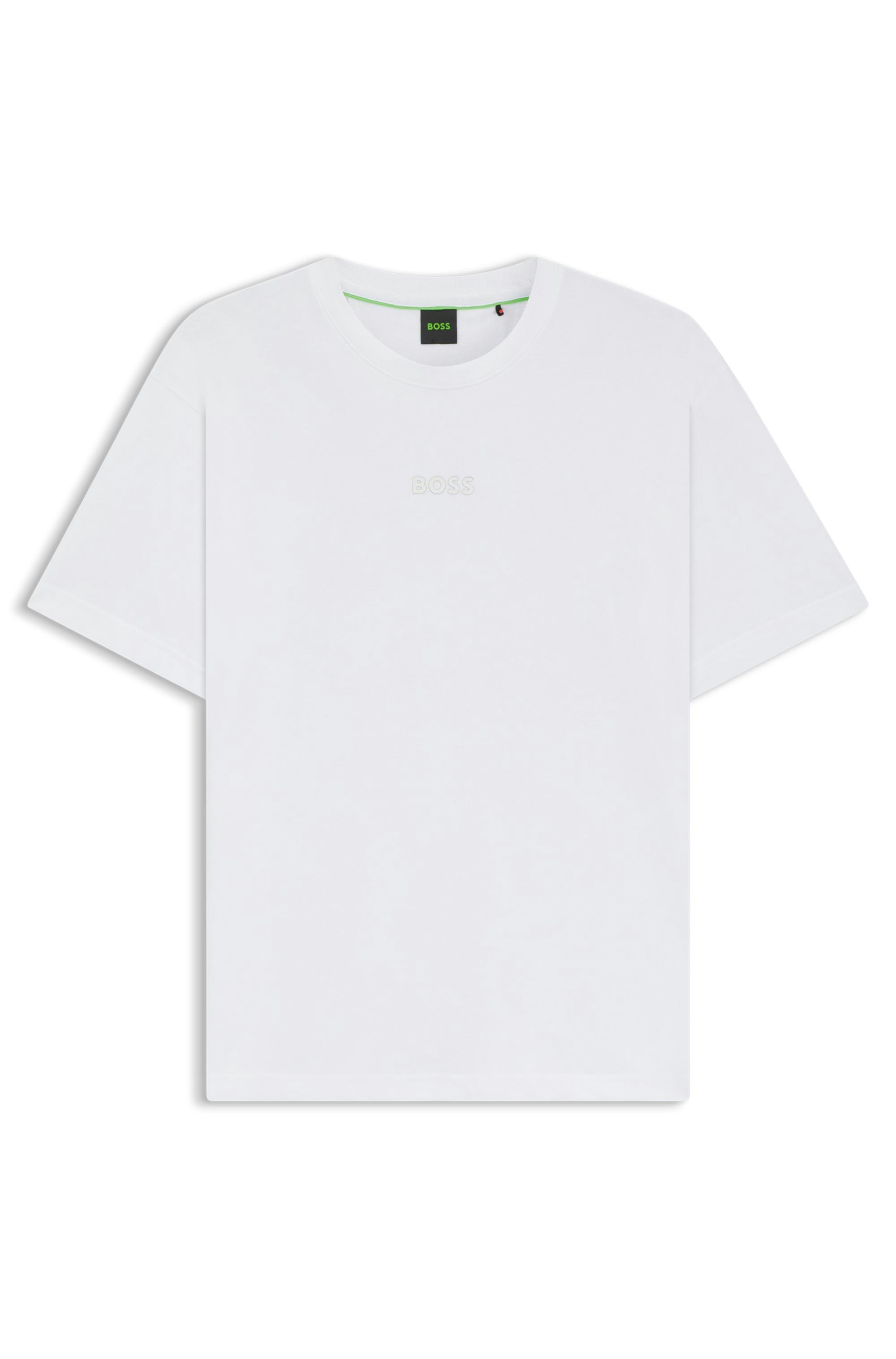 Bavlněné tričko s logem - White