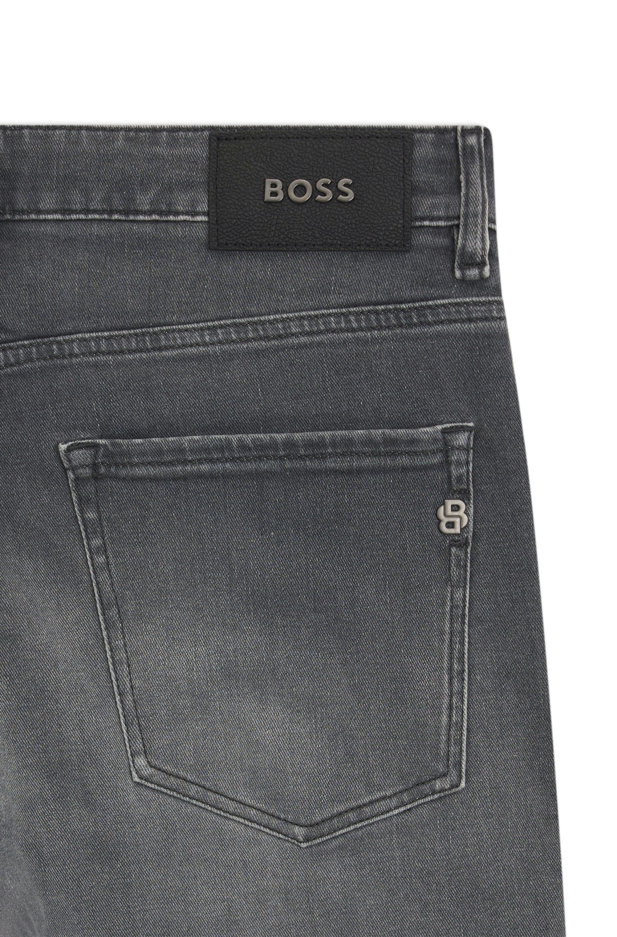 Džíny Delaware slim fit z super měkkého šedého denimu - Medium Grey