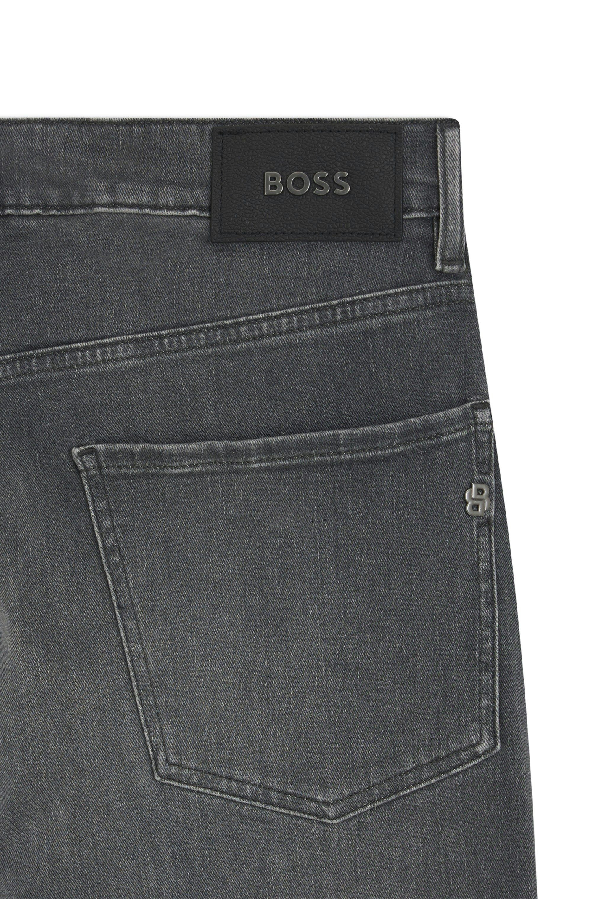 Džíny Maine regular fit z šedého strečového denimu - Medium Grey