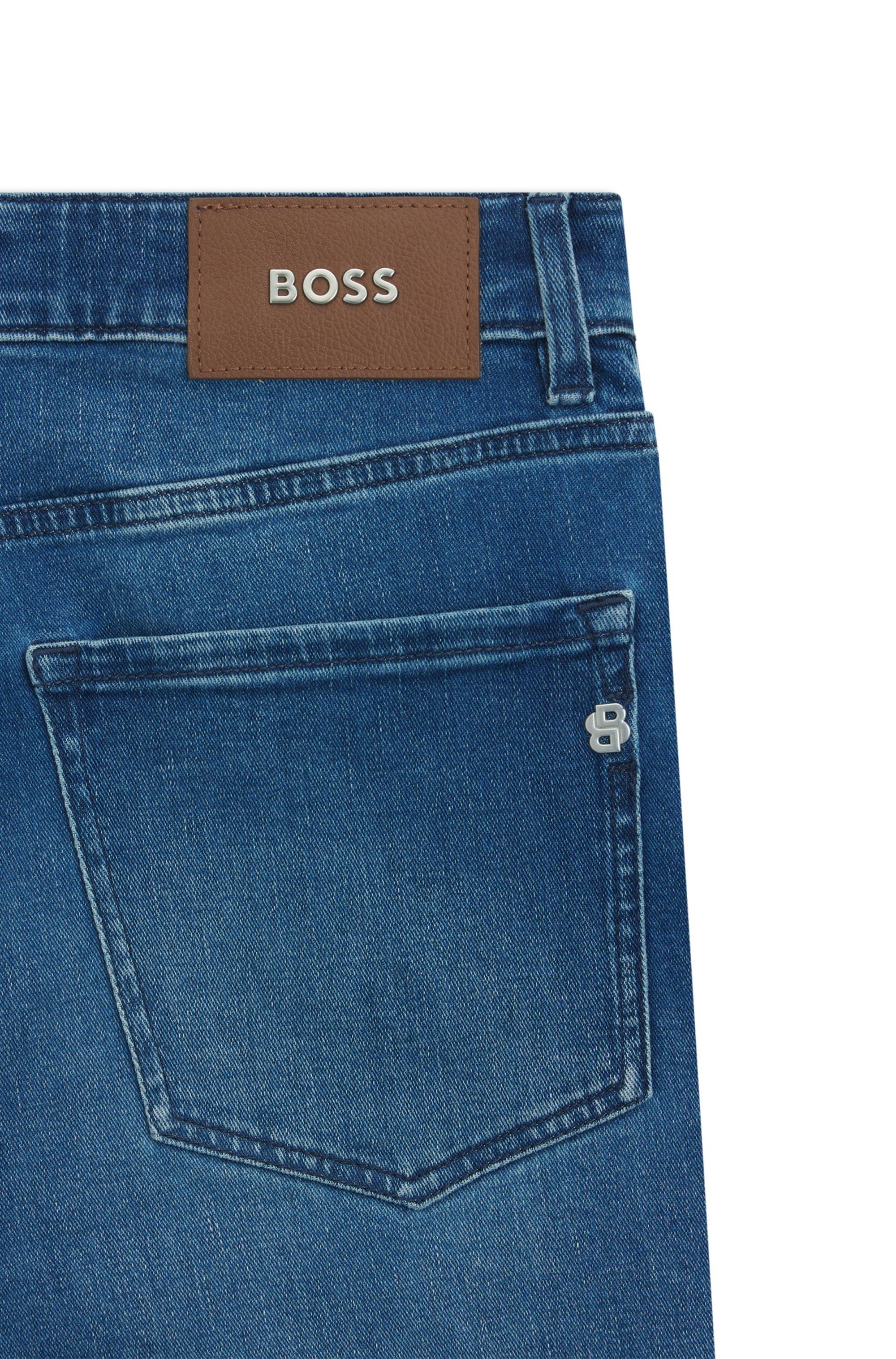 Džíny Maine regular fit z super měkkého modrého denimu - Medium Blue