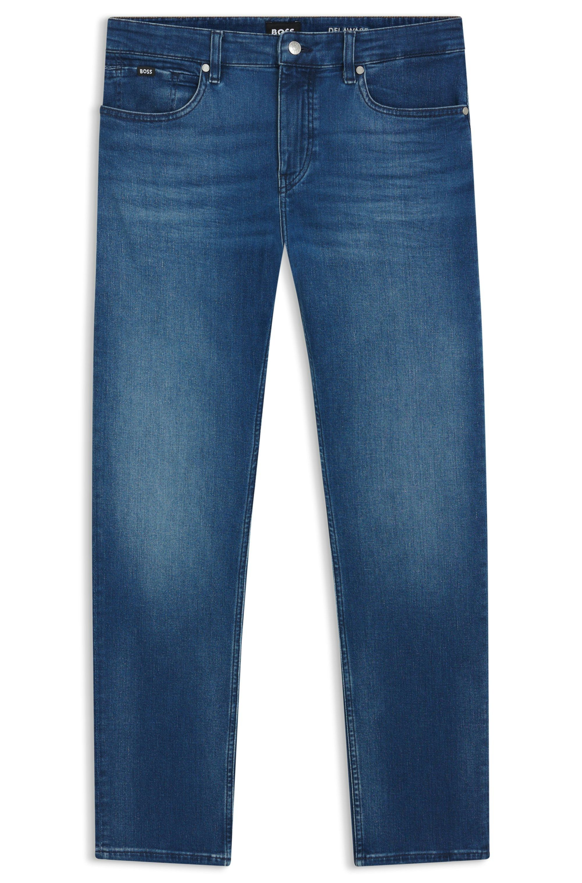 Džíny Delaware slim fit z modrého strečového denimu - Medium Blue