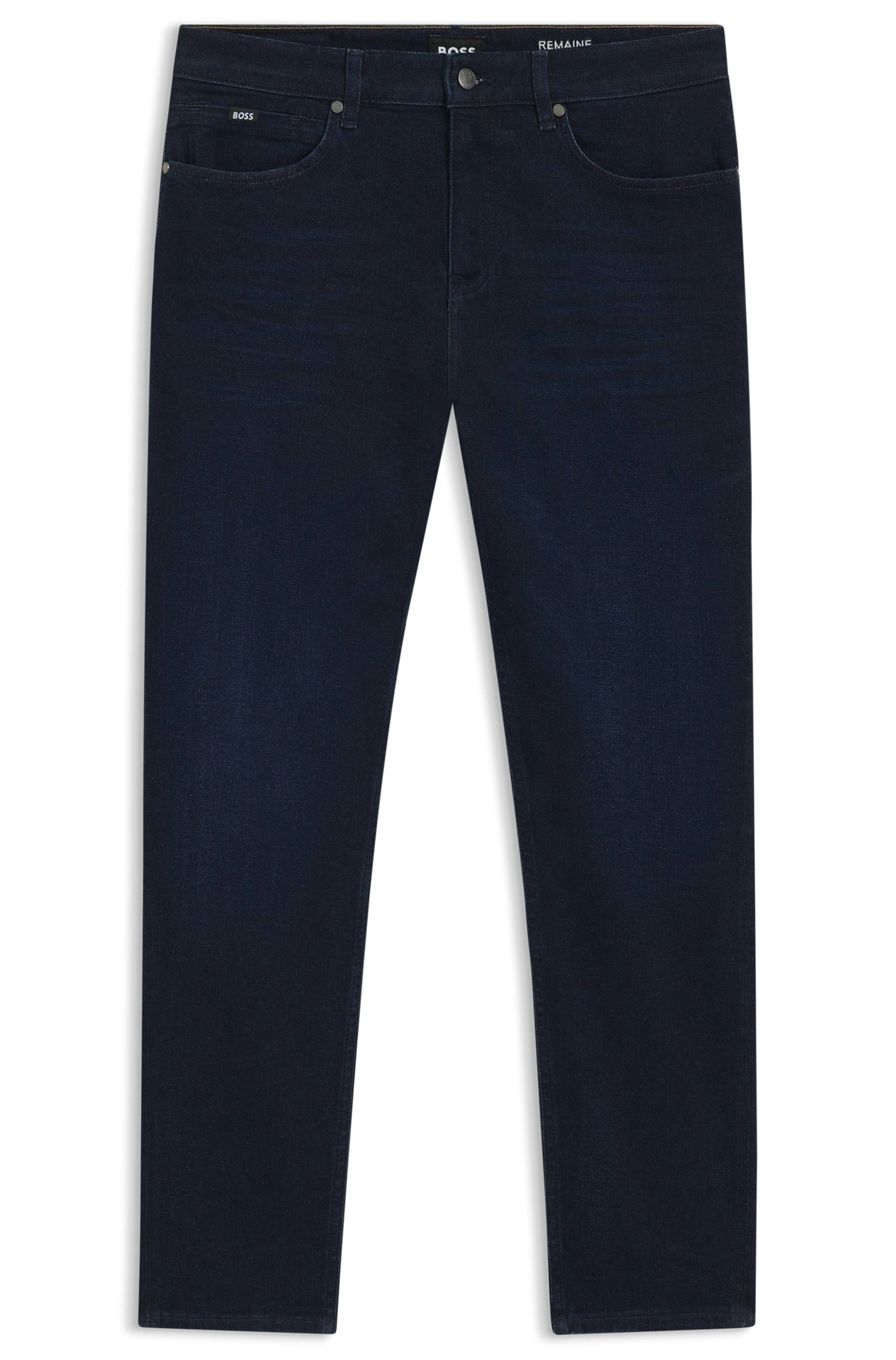 Džíny Maine regular fit z tmavě modrého denimu - Navy
