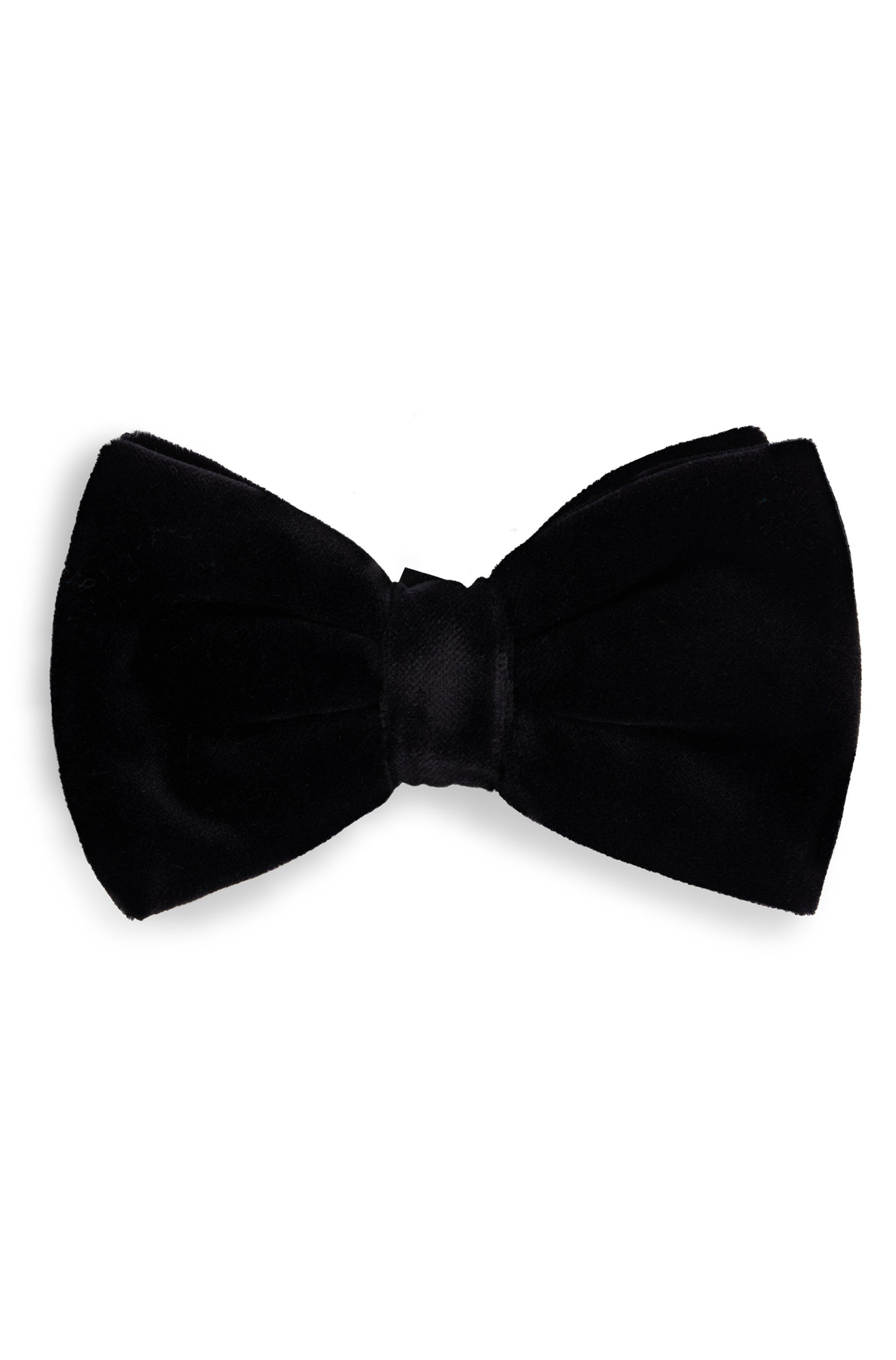 Předvázaný motýlek z bavlněného sametu - Black