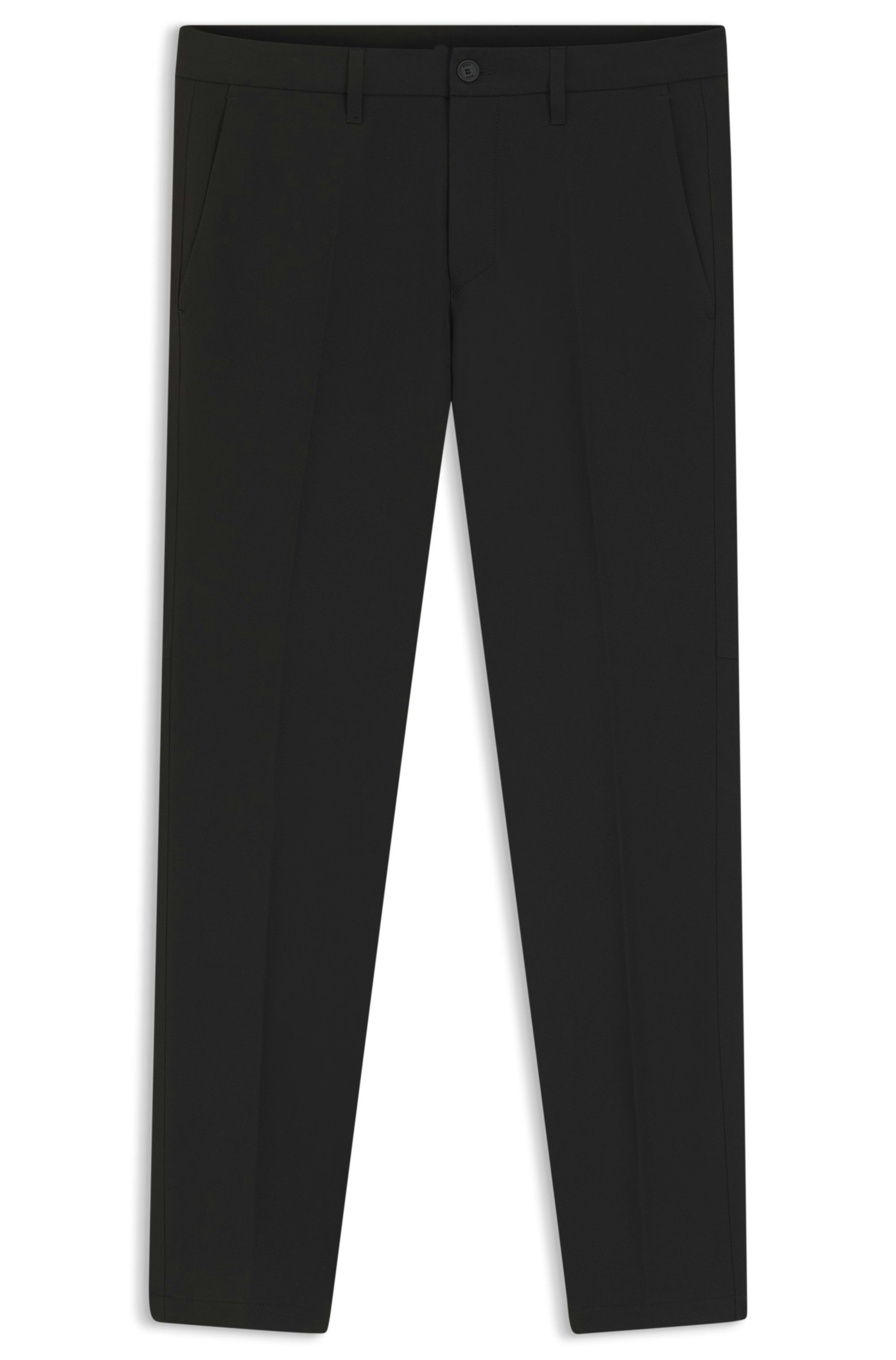 Kalhoty slim fit z voděodolné strečové tkaniny - Black