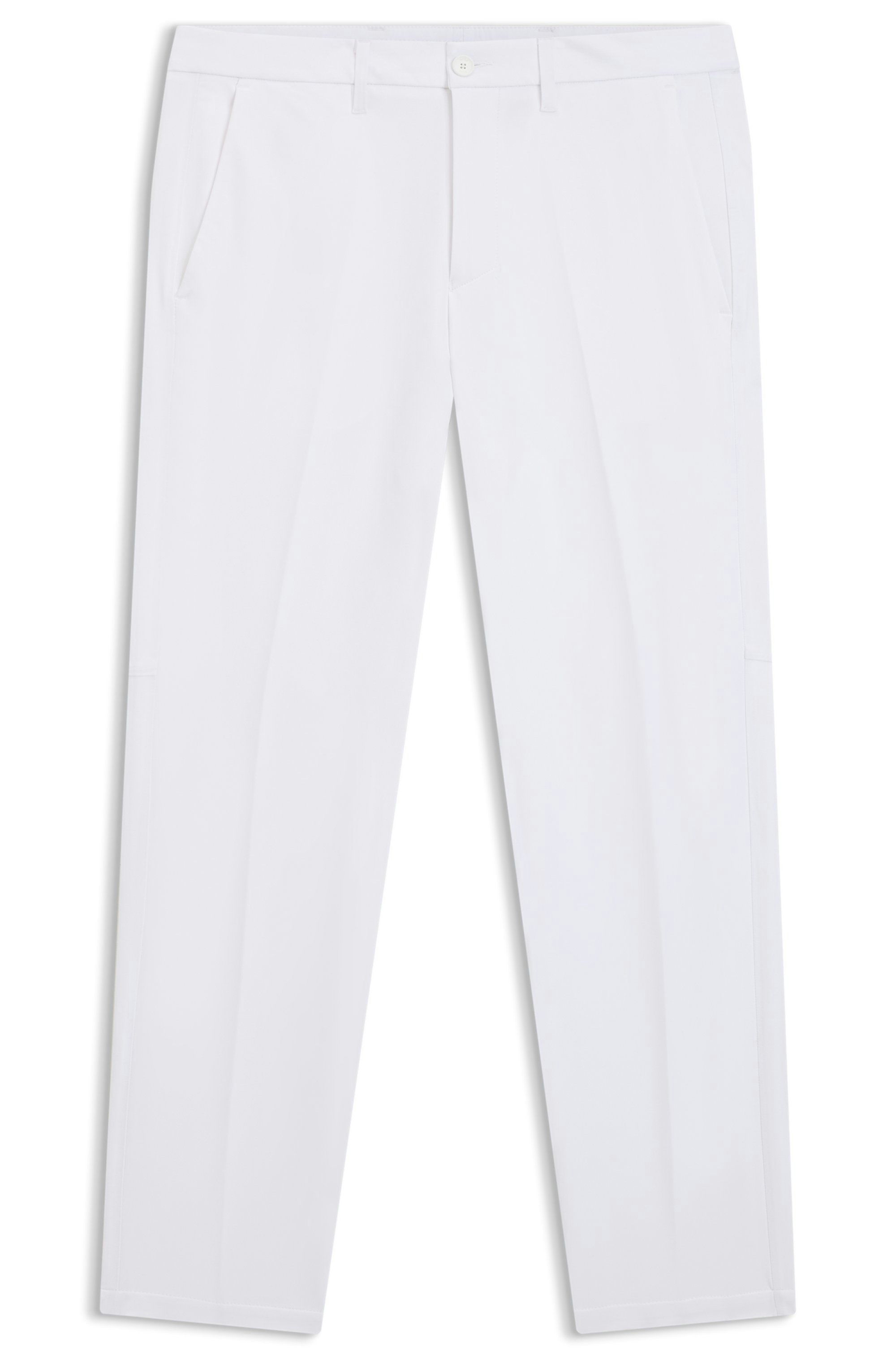 Kalhoty slim fit z voděodolné strečové tkaniny - White