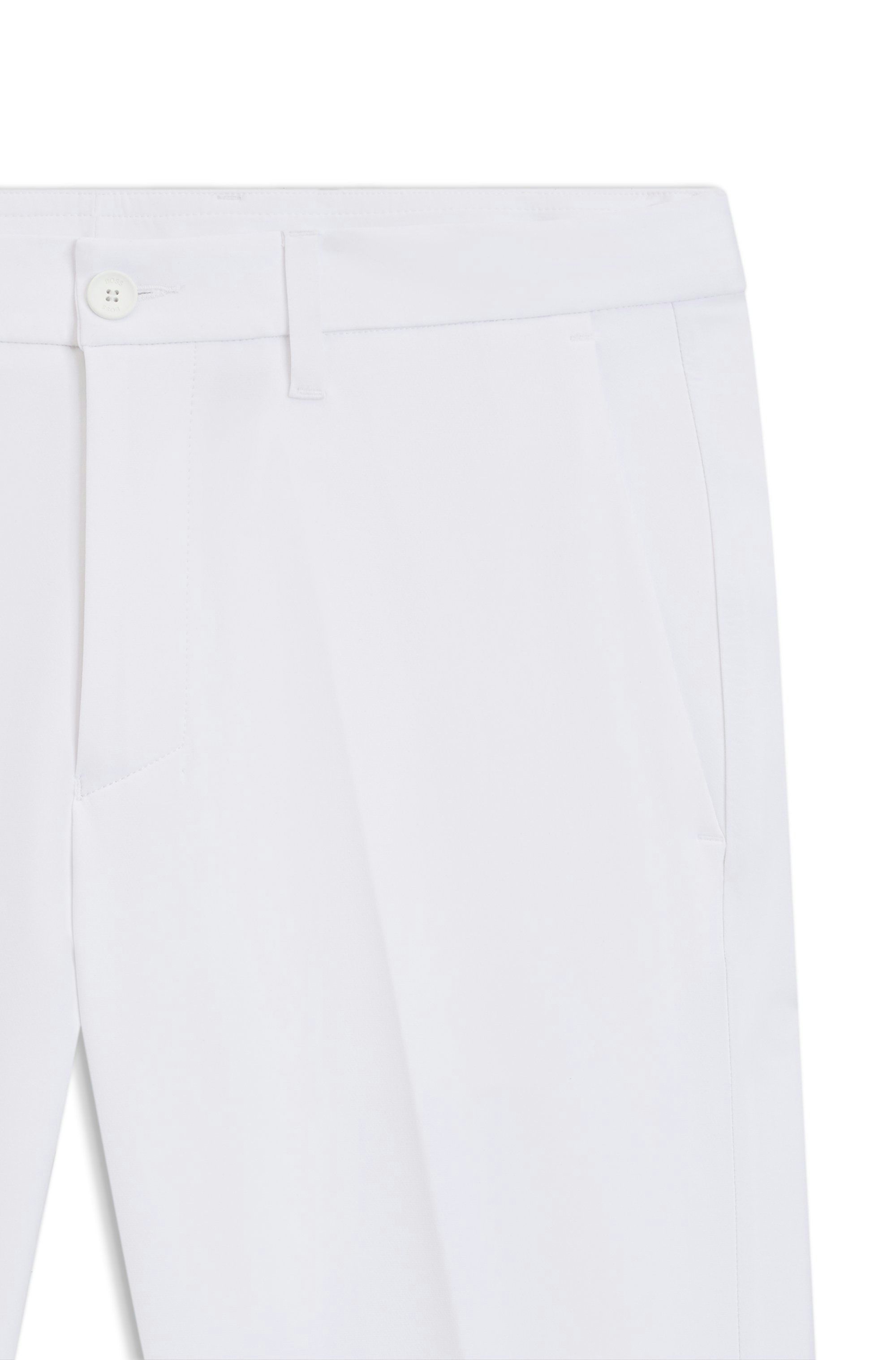 Kalhoty slim fit z voděodolné strečové tkaniny - White
