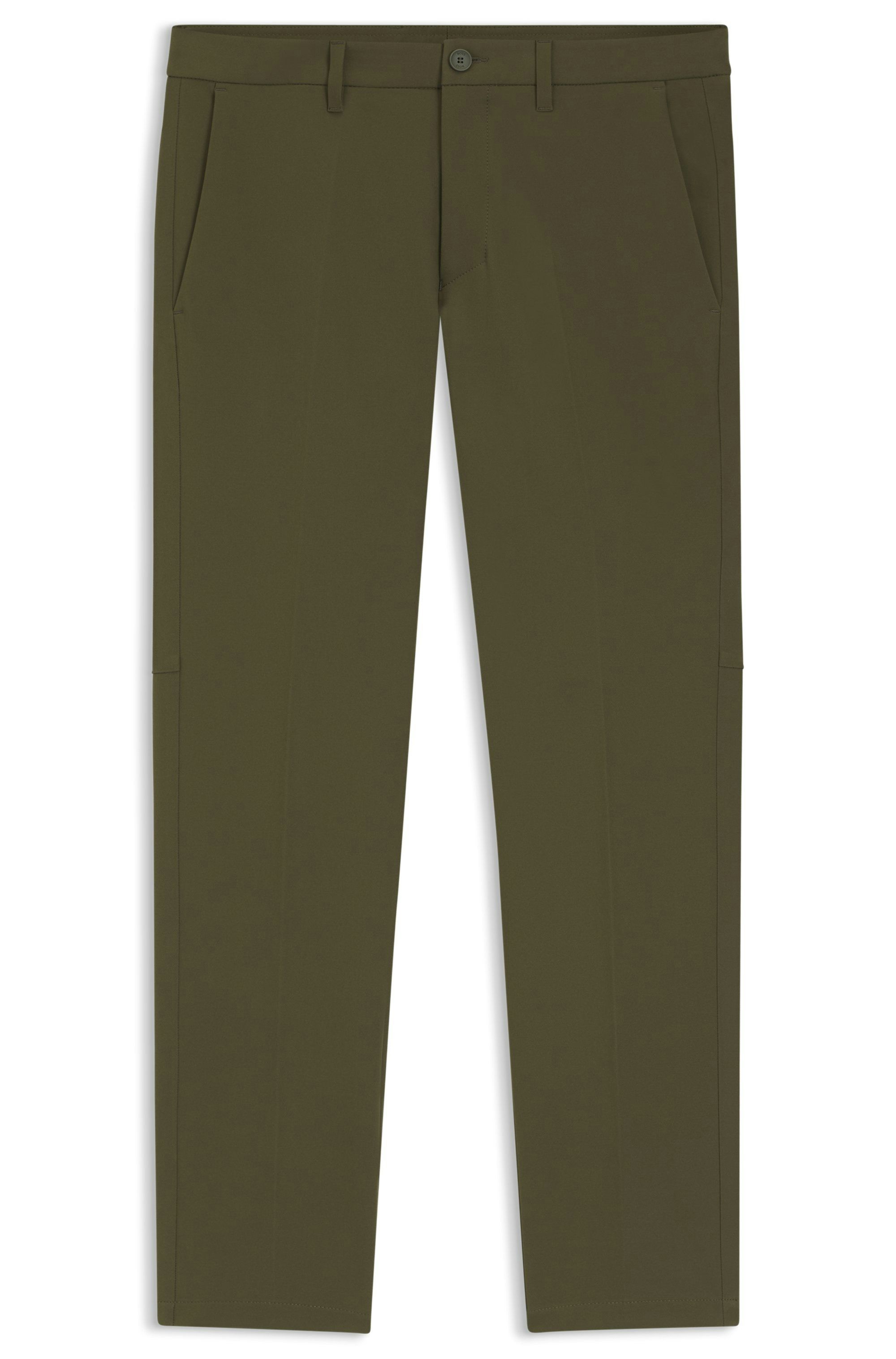 Kalhoty slim fit z voděodolné strečové tkaniny - Open Green