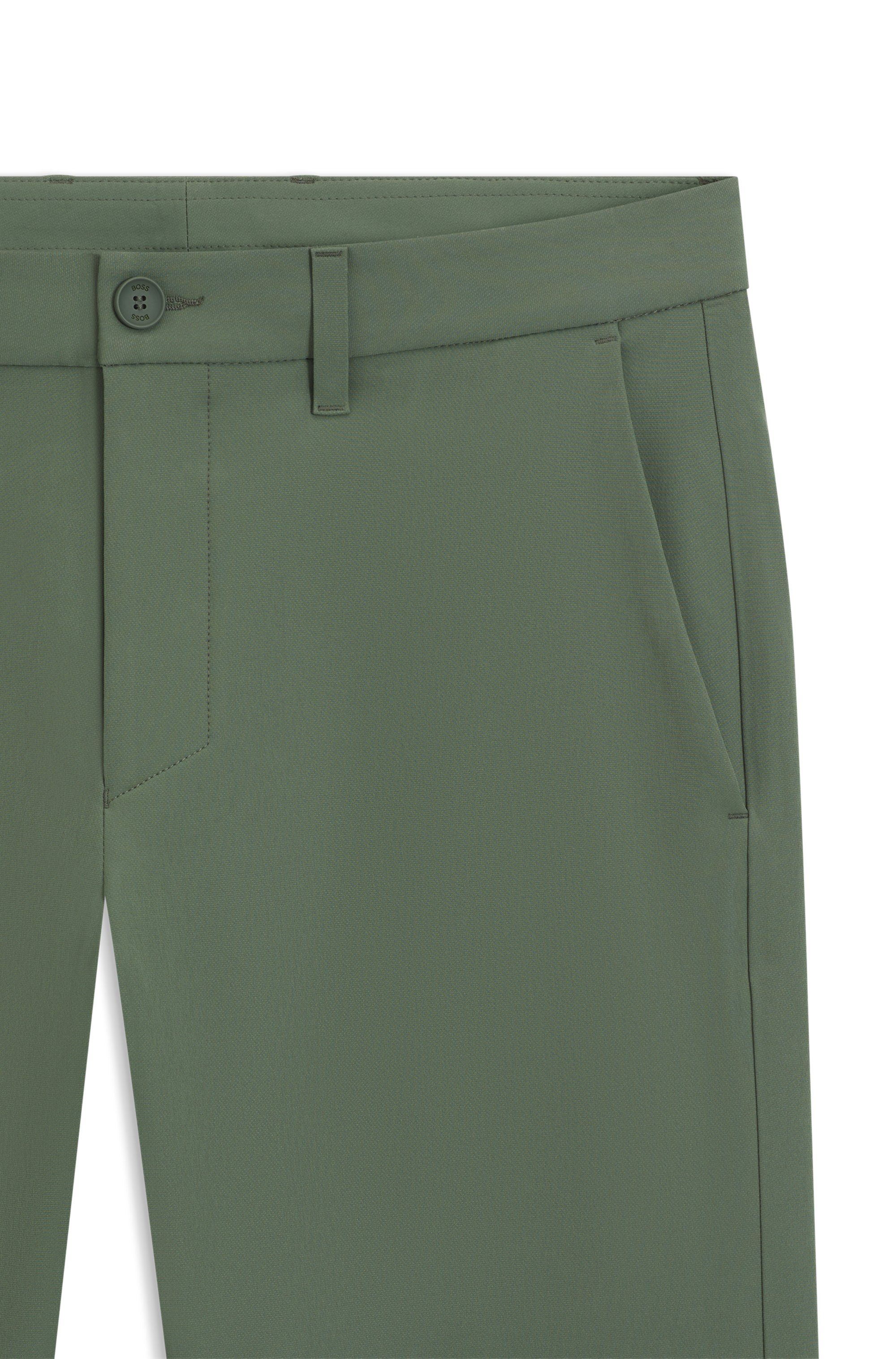 Kalhoty slim fit z voděodolné strečové tkaniny - Open Green