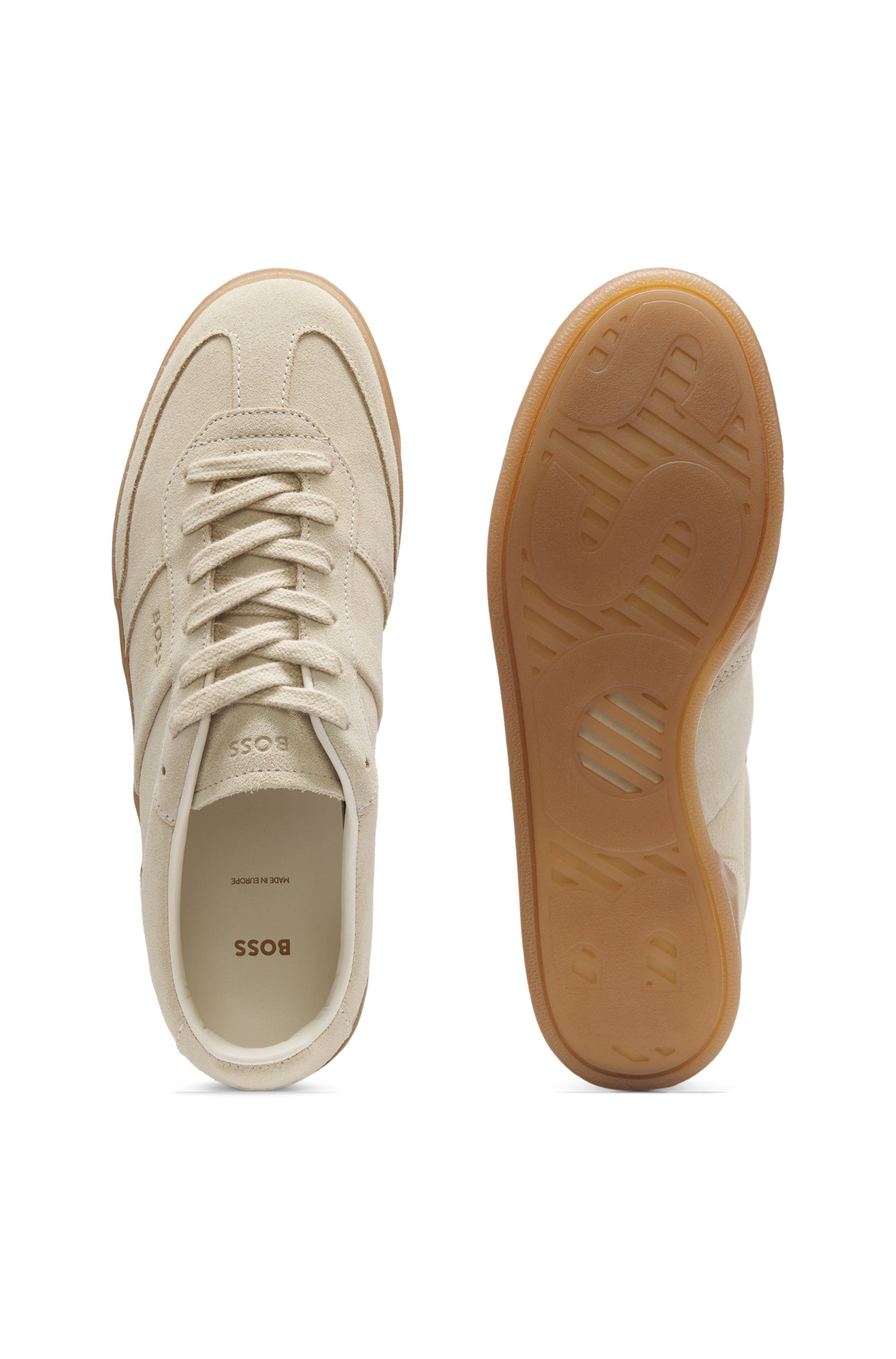 Semišové tenisky s gumovou podrážkou - Light Beige