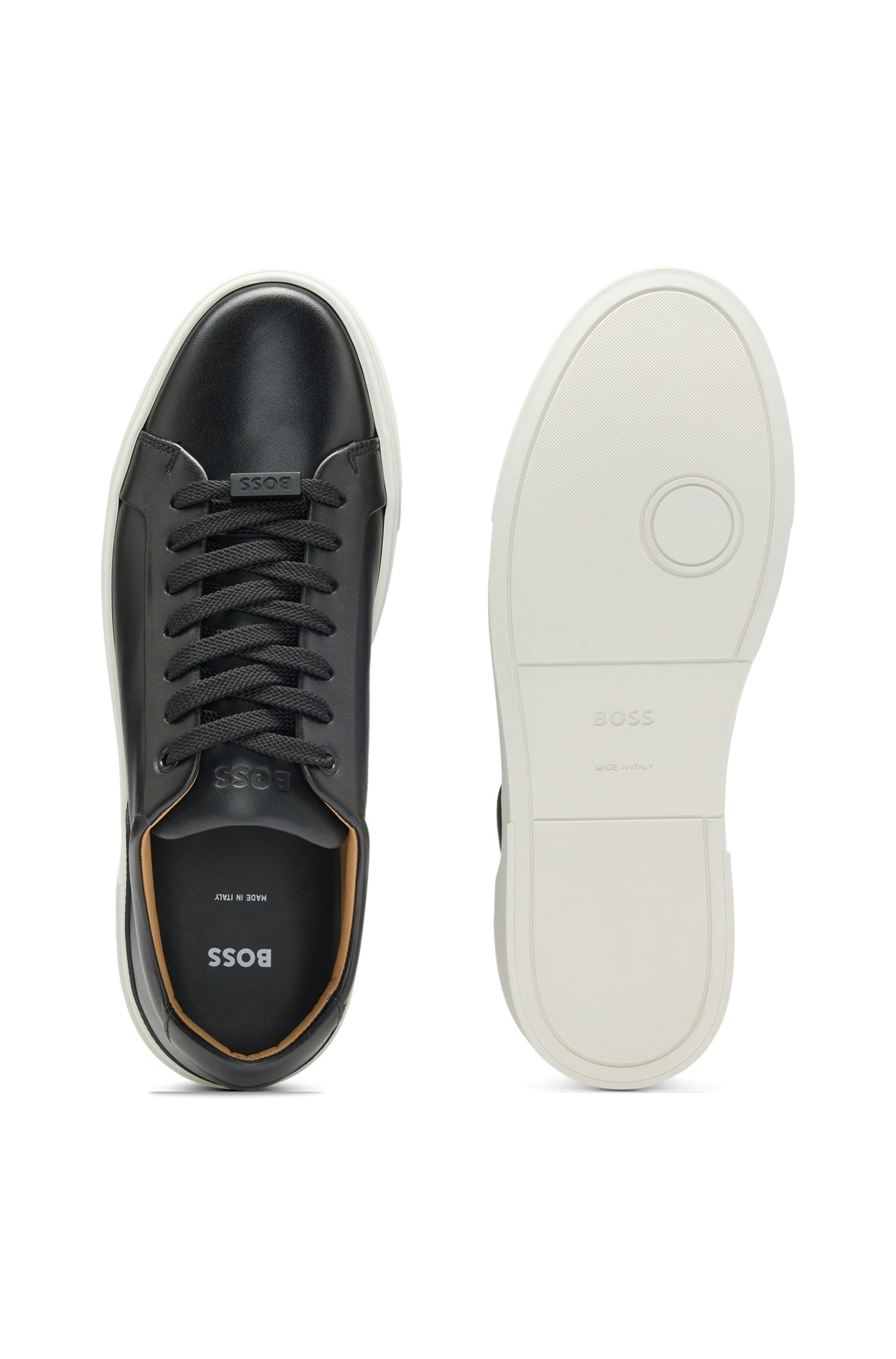 Tenisky Gary s koženým svrškem - Black