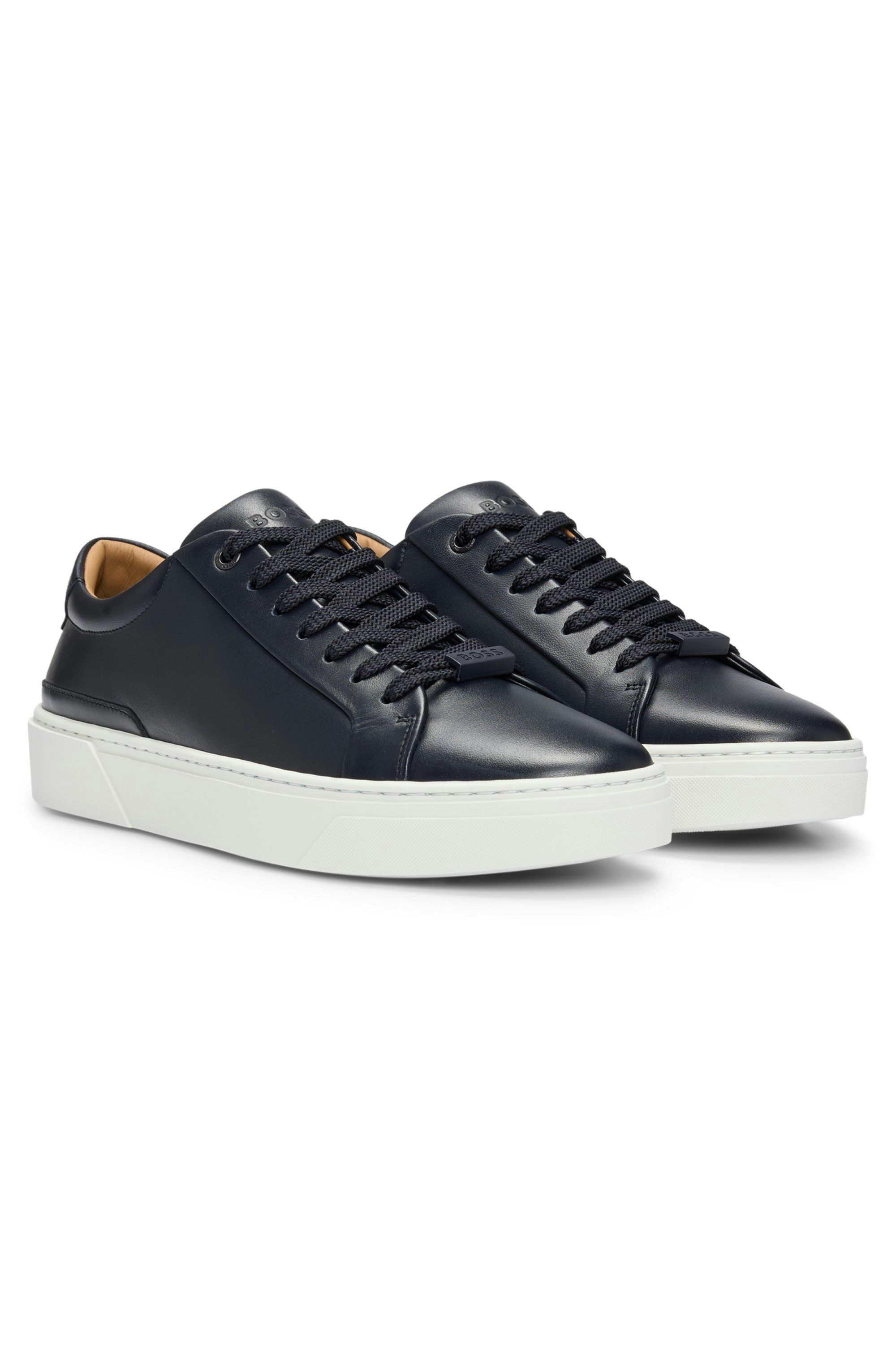 Tenisky Gary s koženým svrškem - Dark Blue
