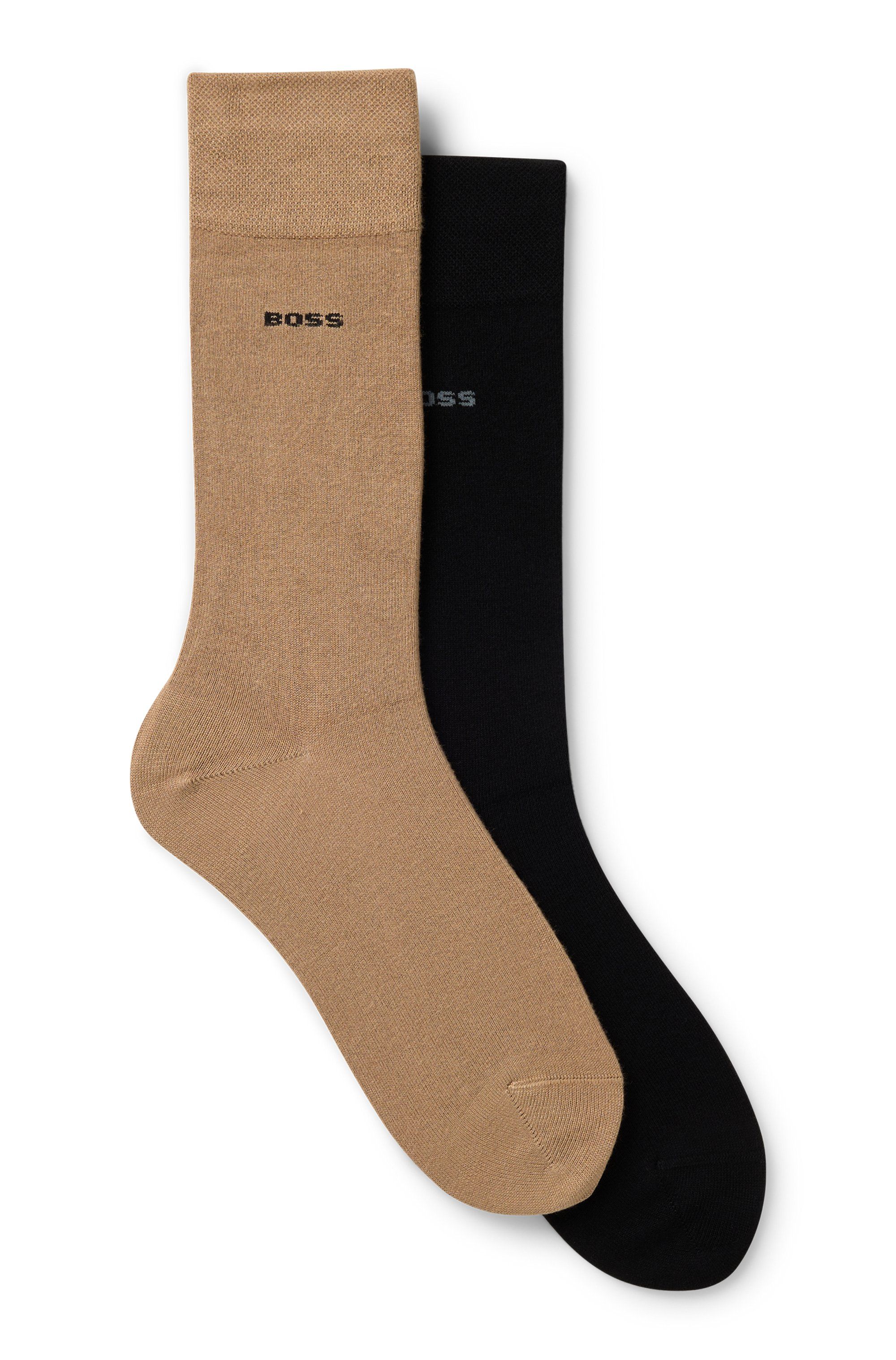 Dvojbalení ponožek z bambusové směsi standardní délky - Medium Beige