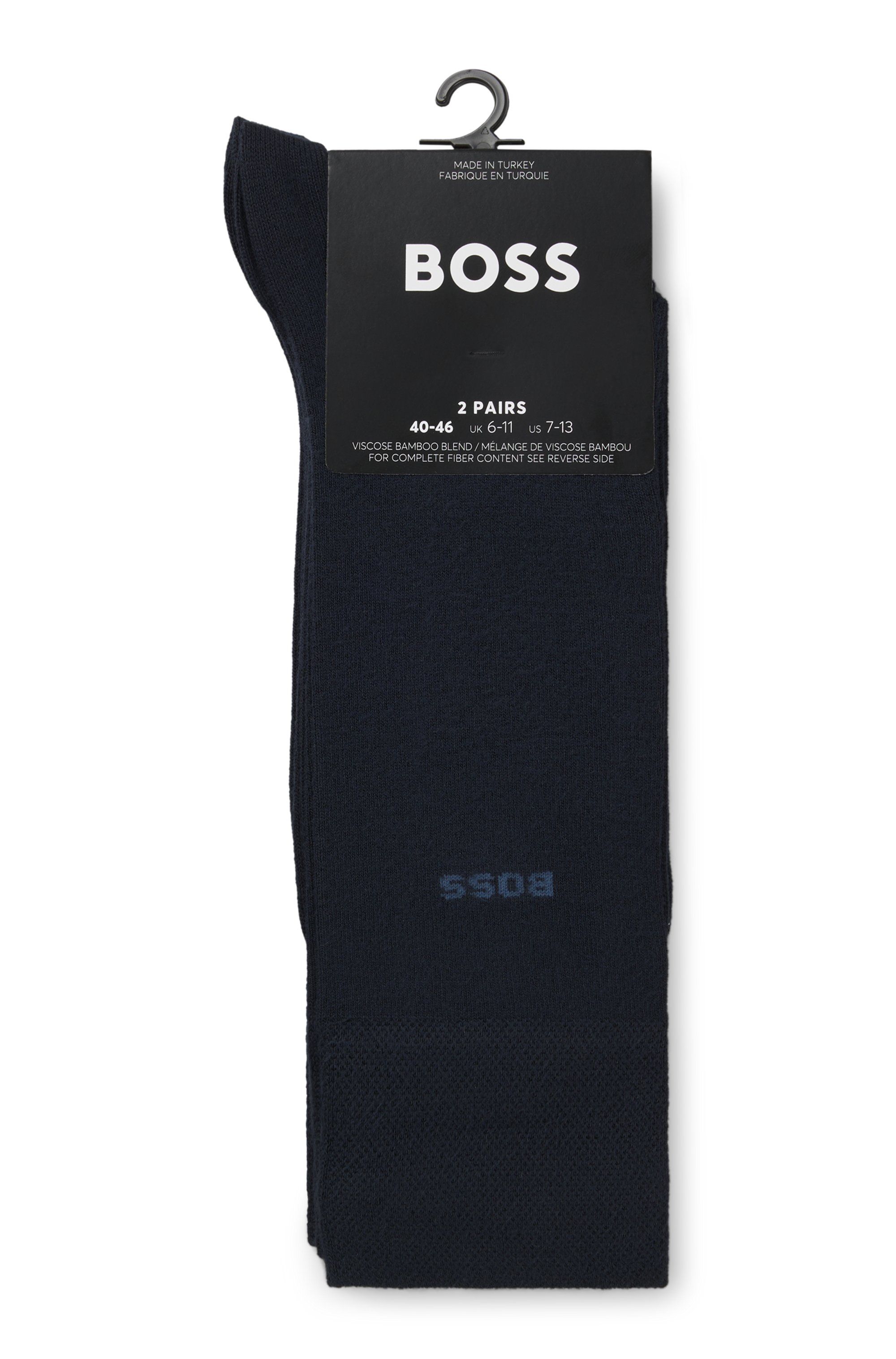 Dvojbalení ponožek z bambusové směsi standardní délky - Dark Blue