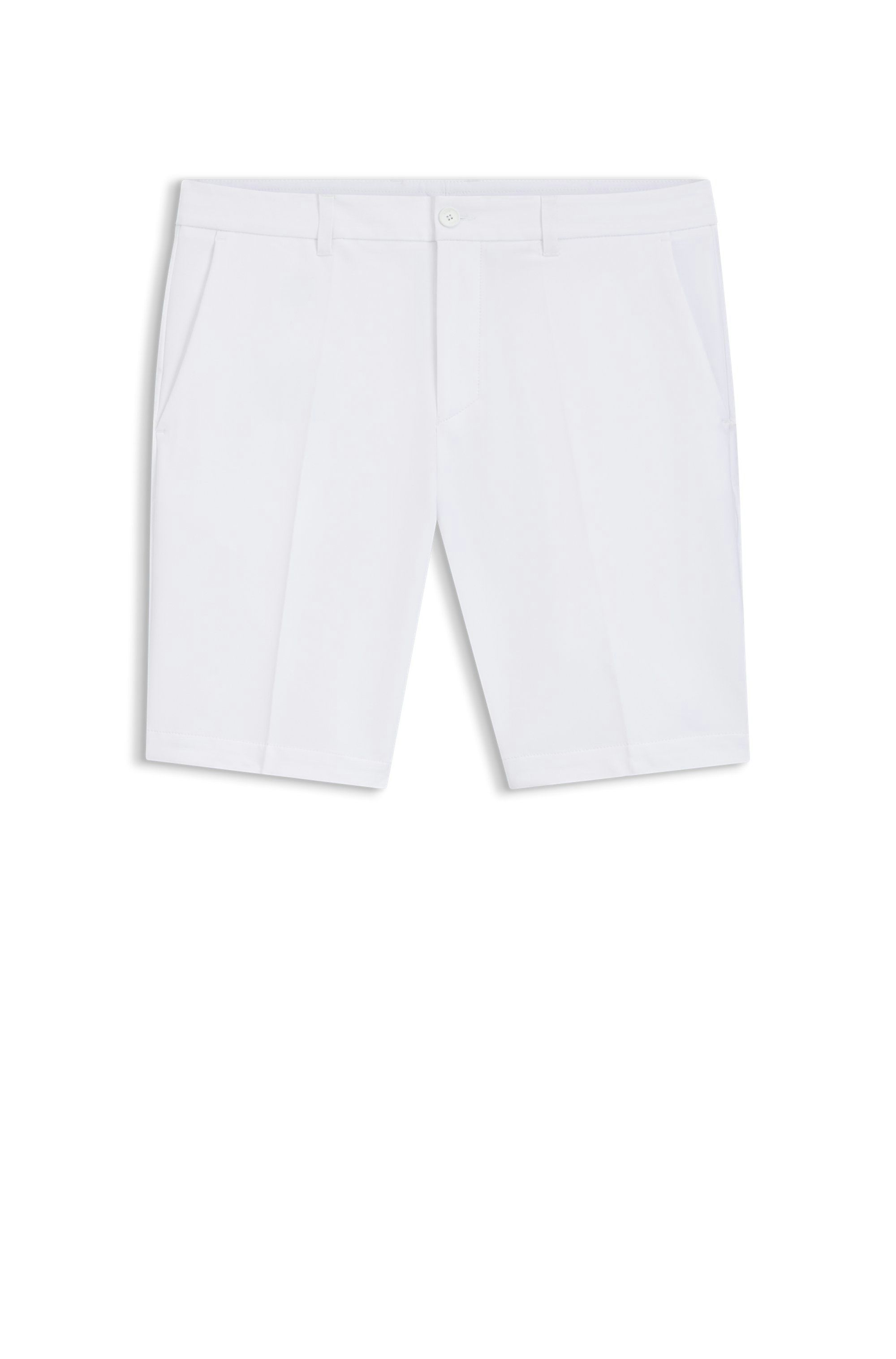 Šortky slim fit z voděodolné strečové tkaniny - White