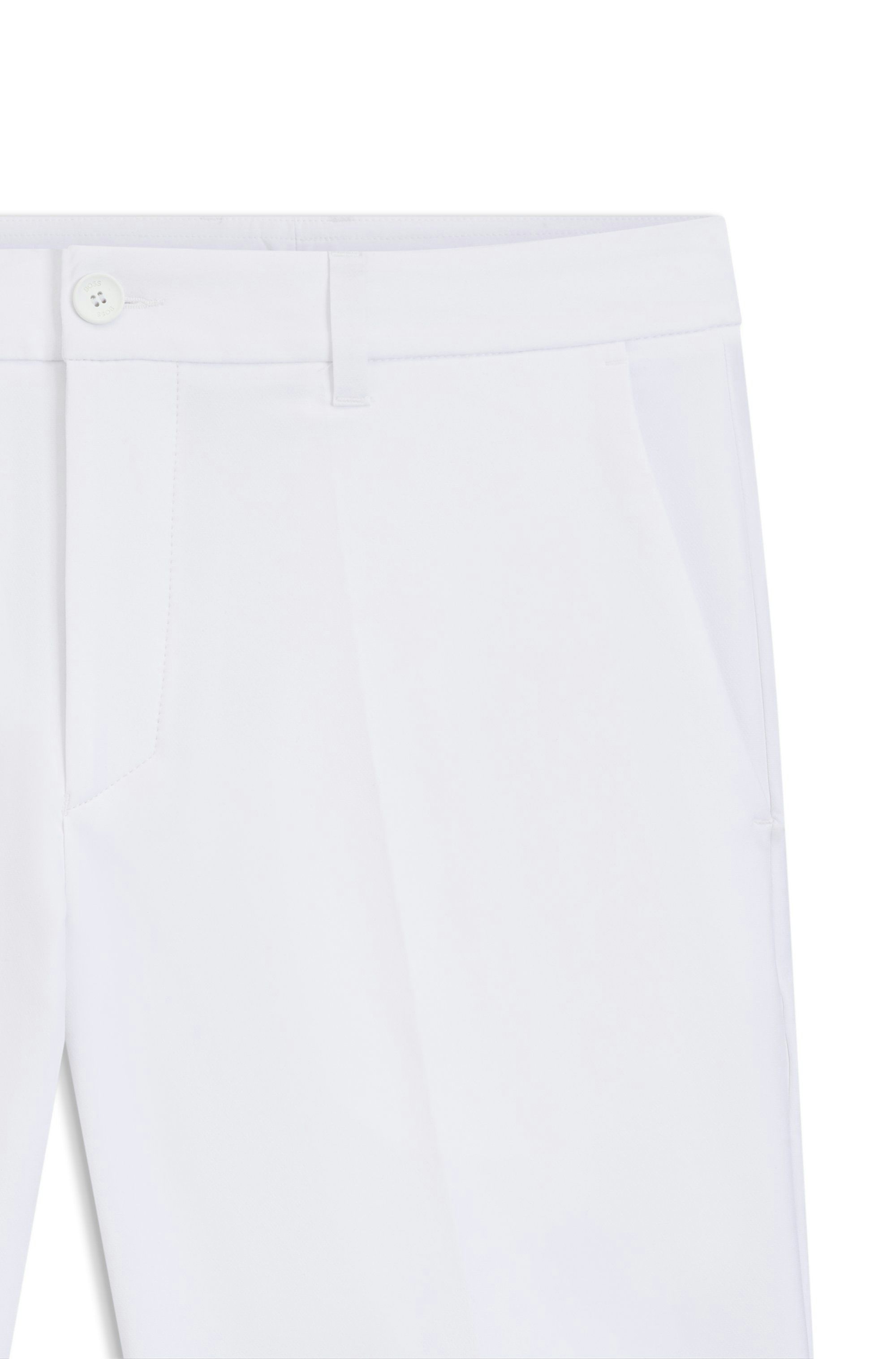 Šortky slim fit z voděodolné strečové tkaniny - White