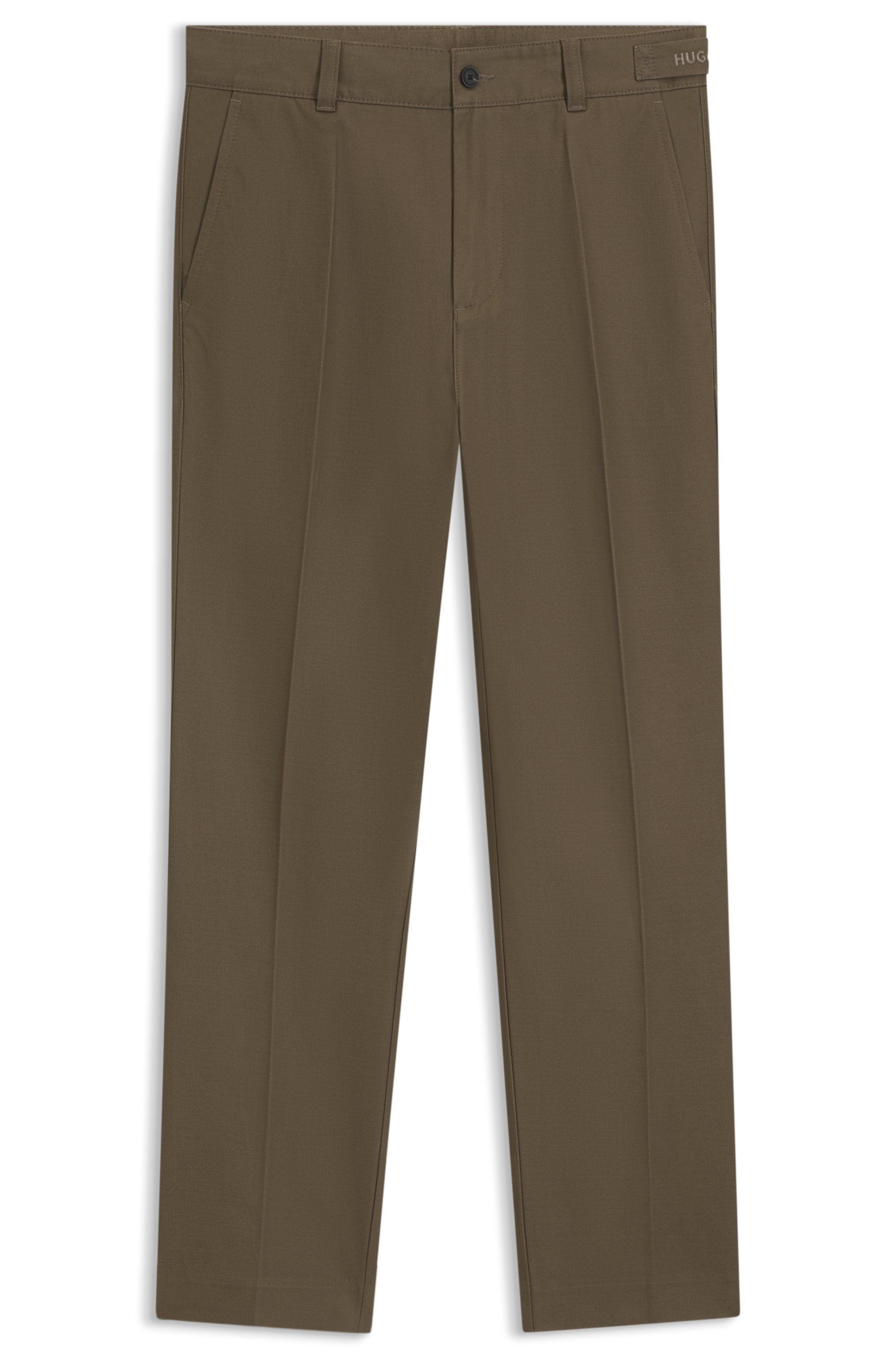 Chinos slim fit z mercerované bavlny v keprové vazbě - Medium Grey