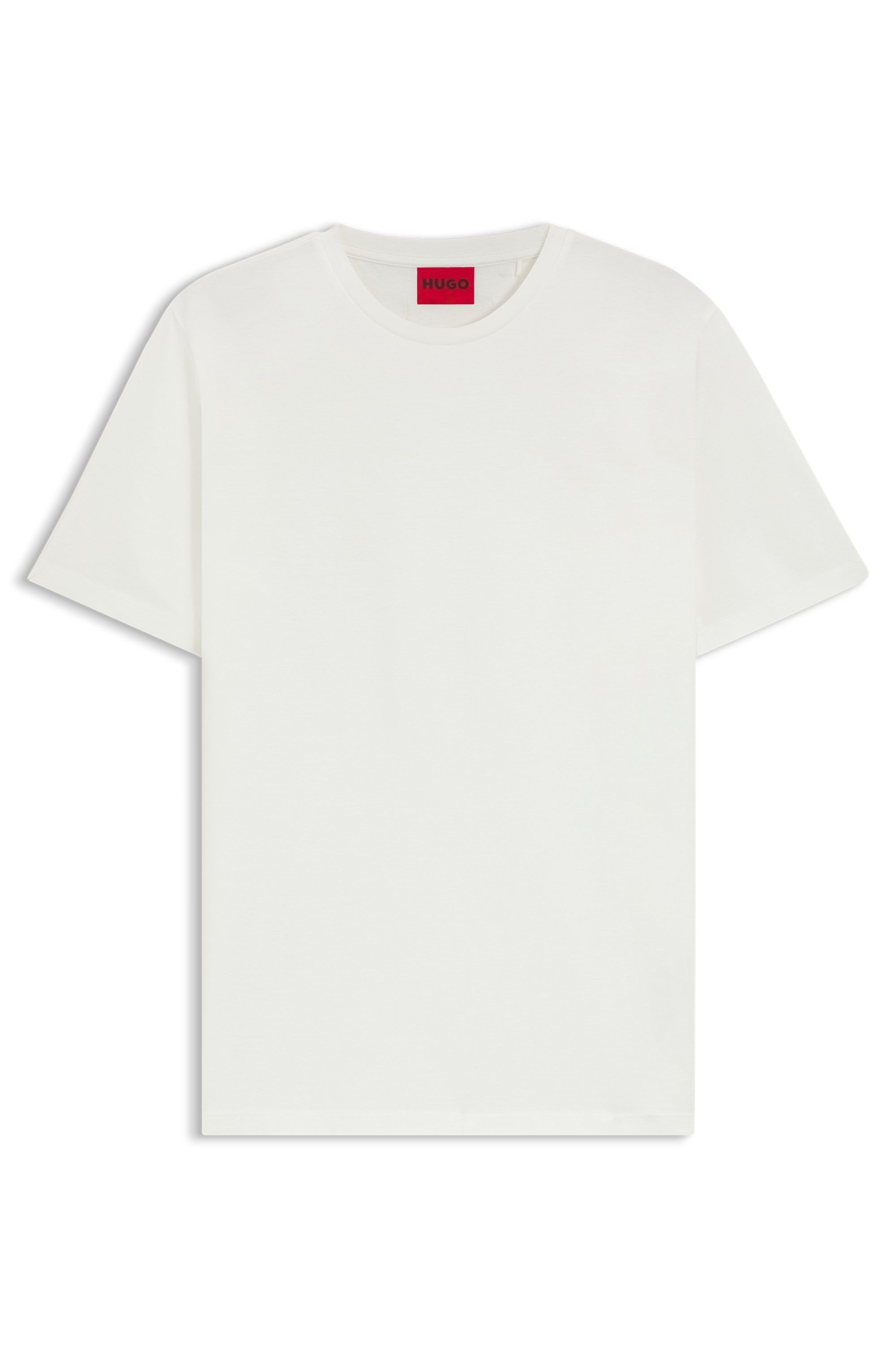 Tričko slim fit z mercerizované bavlny - Natural