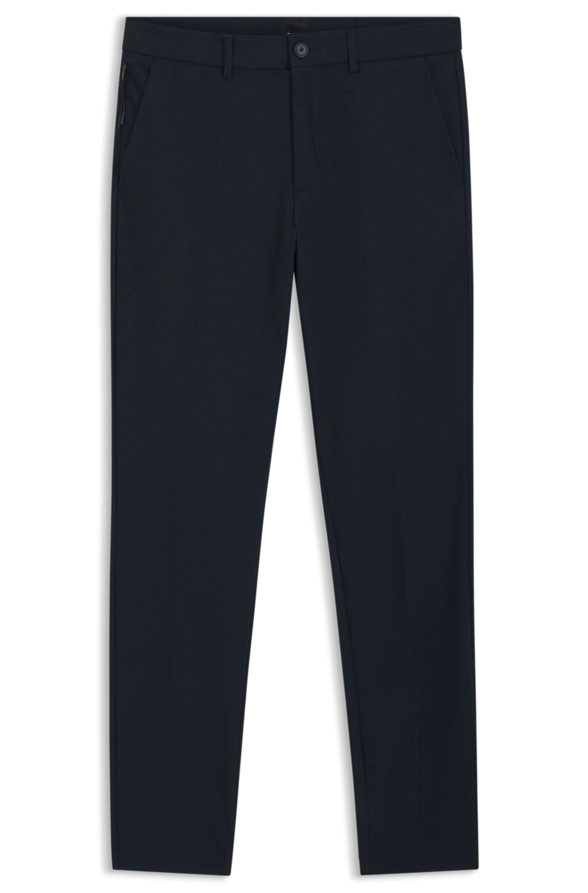 Kalhoty slim fit ze směsi strečové bavlny - Dark Blue