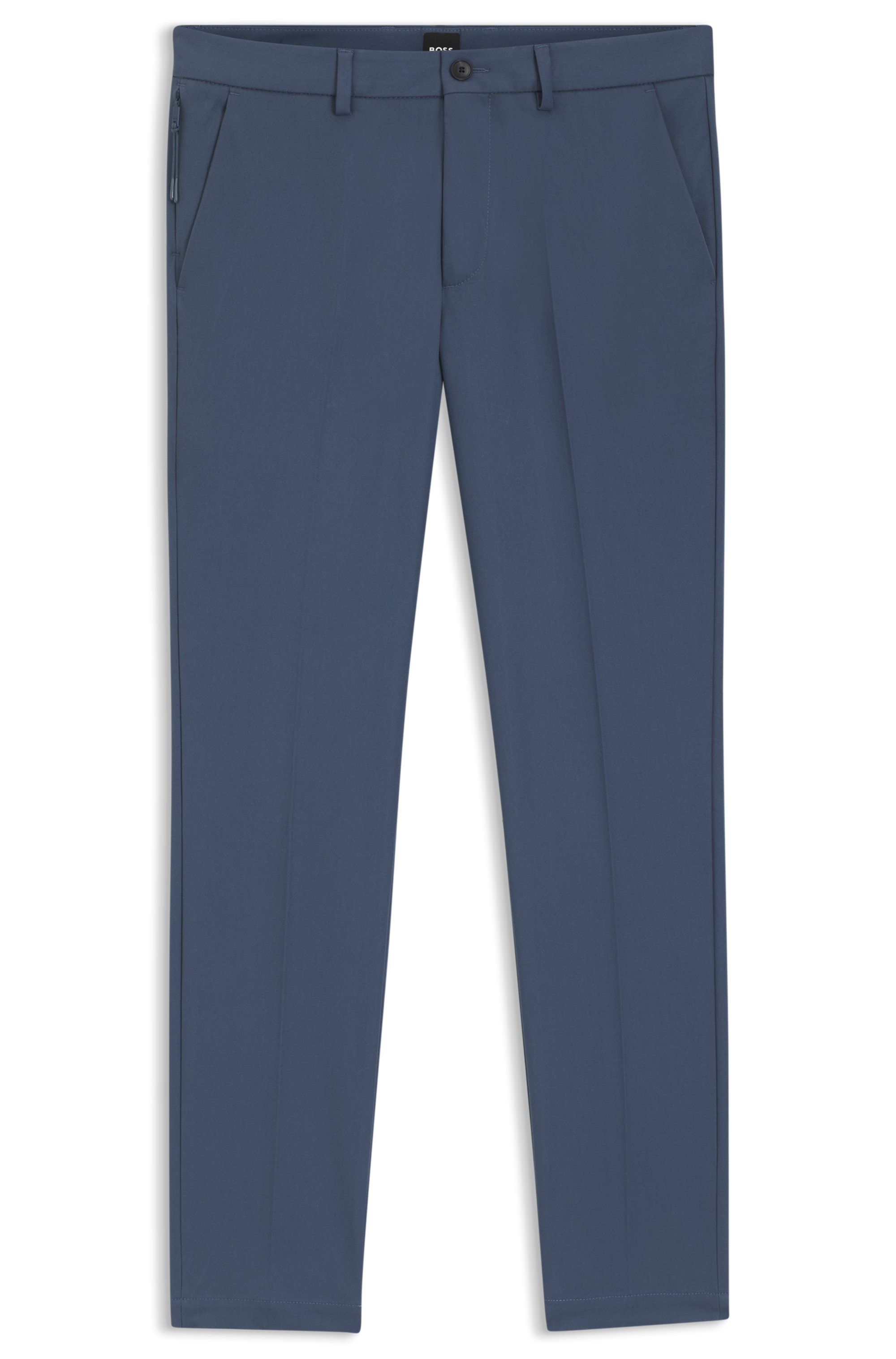 Kalhoty slim fit ze směsi strečové bavlny - Open Blue