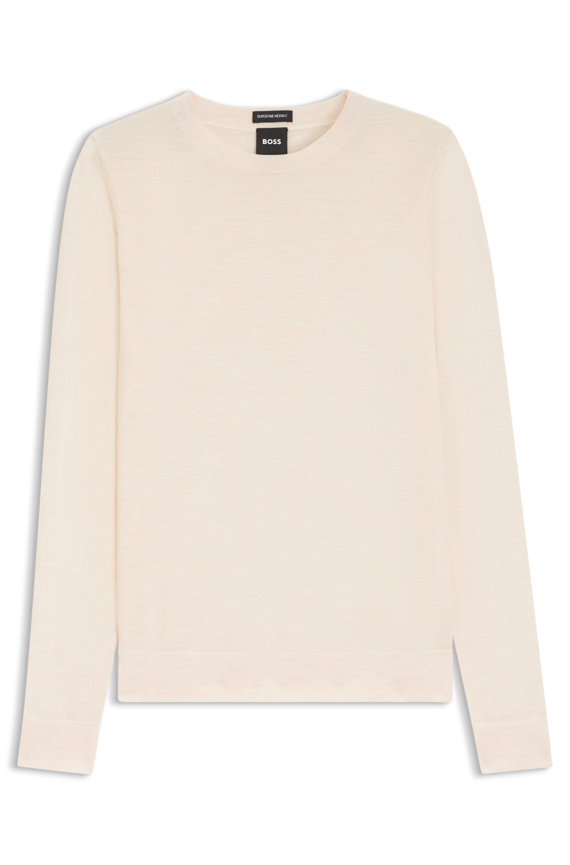 Svetr slim fit z merino vlny - Natural