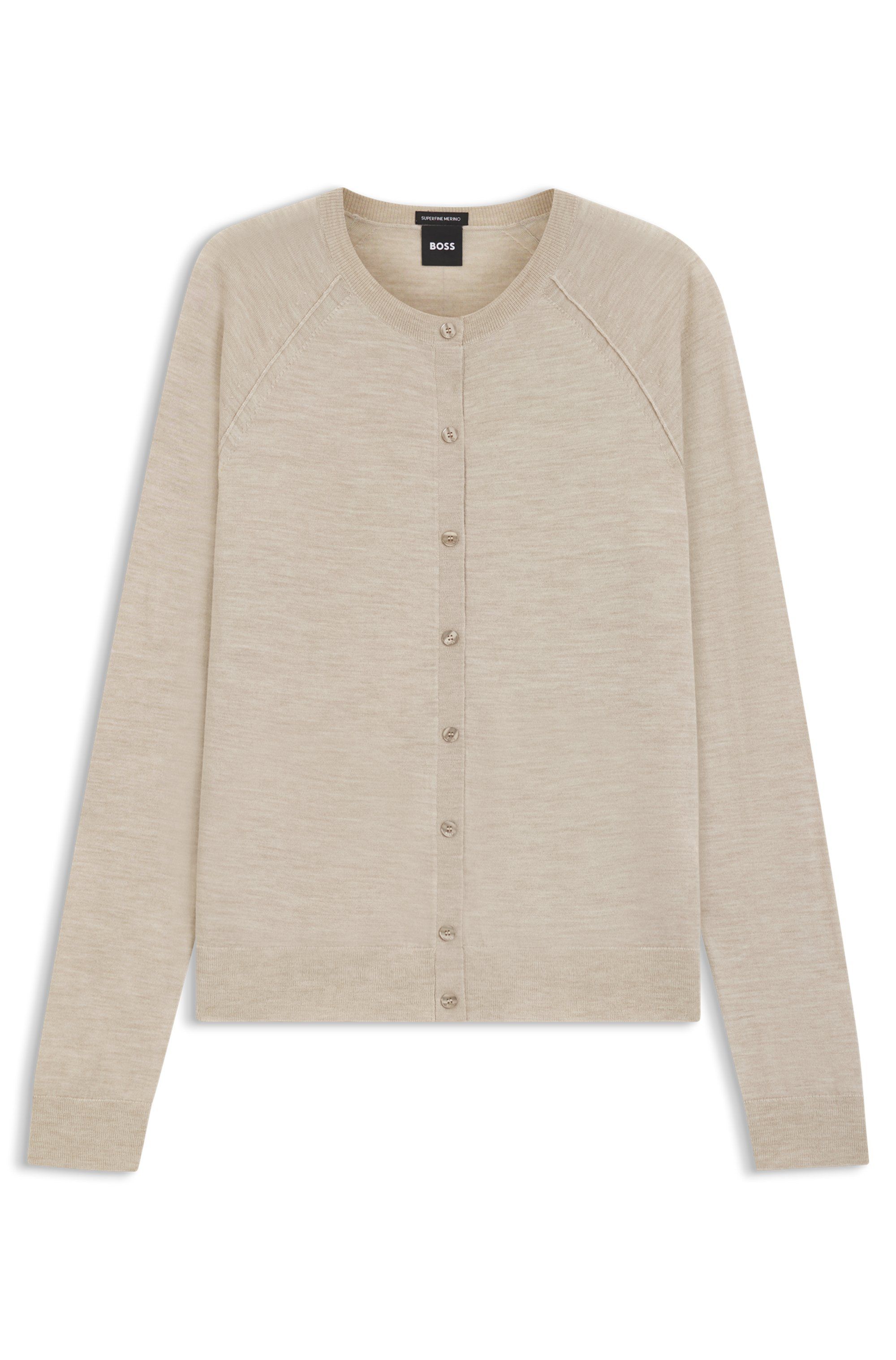 Superjemný kardigan z merino vlny - Light Beige