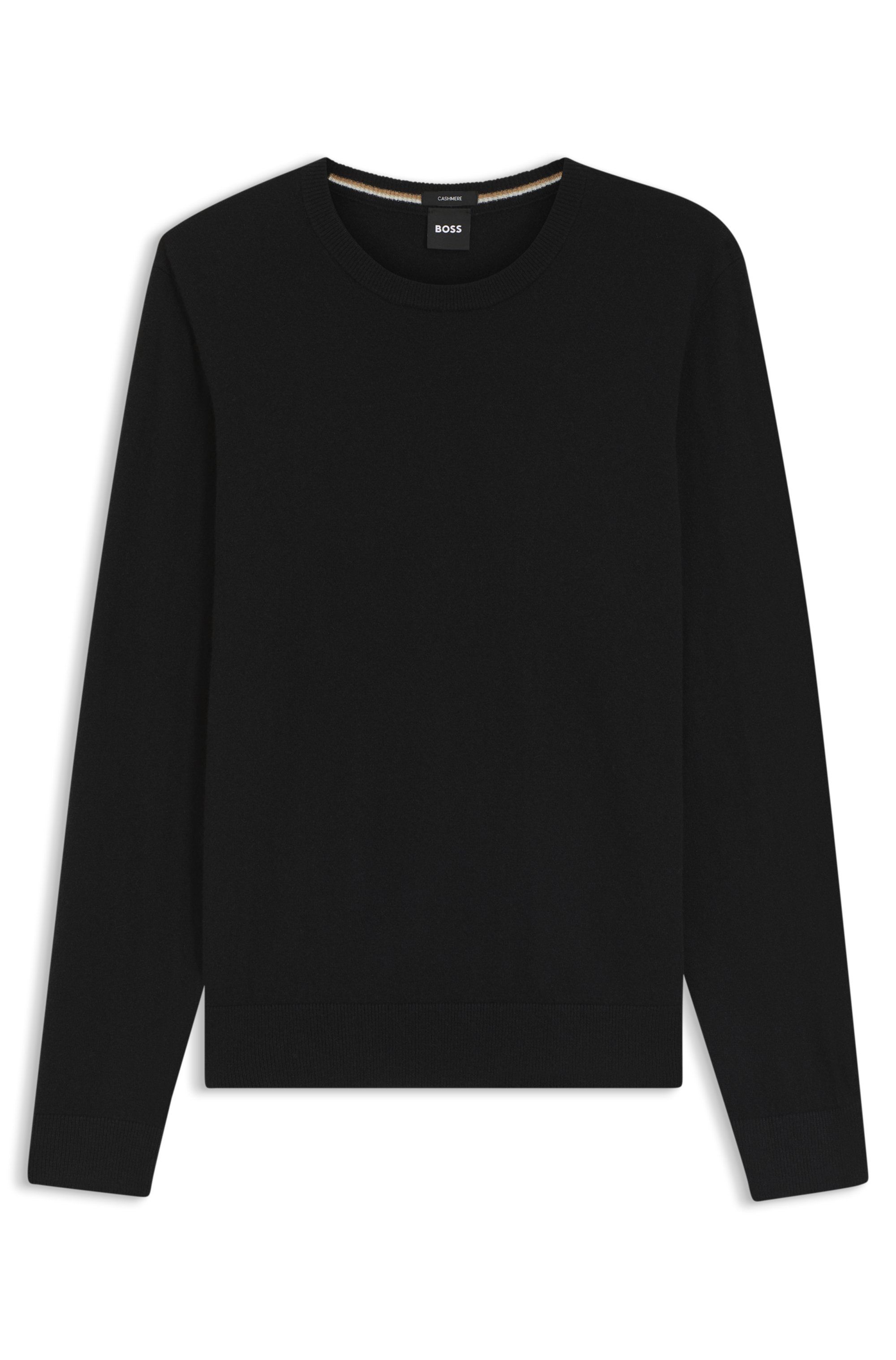 Svetr v regular střihu z čistého kašmíru - Black