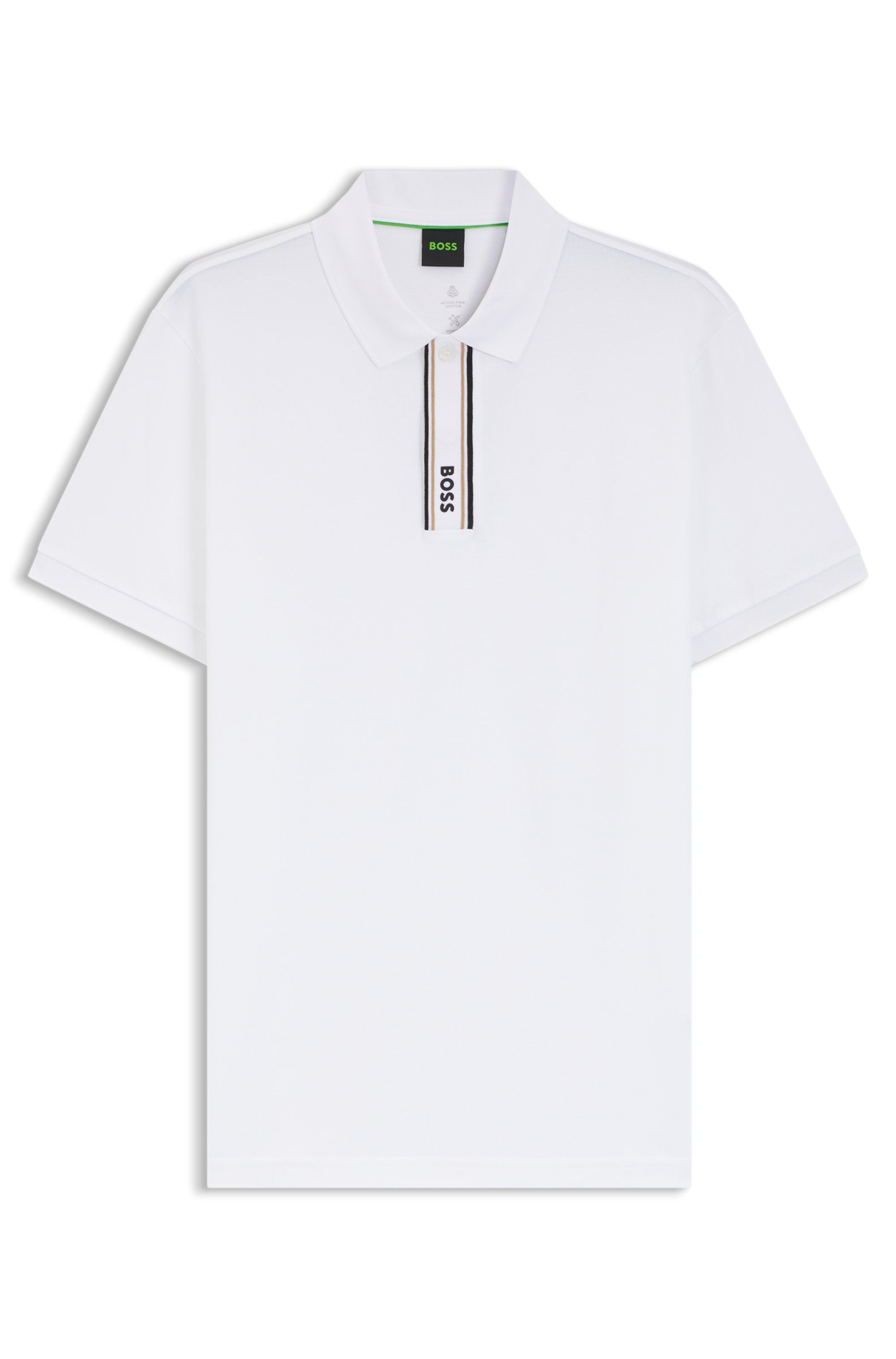 Polotričko Paddy s pruhovanou légou a logem - White
