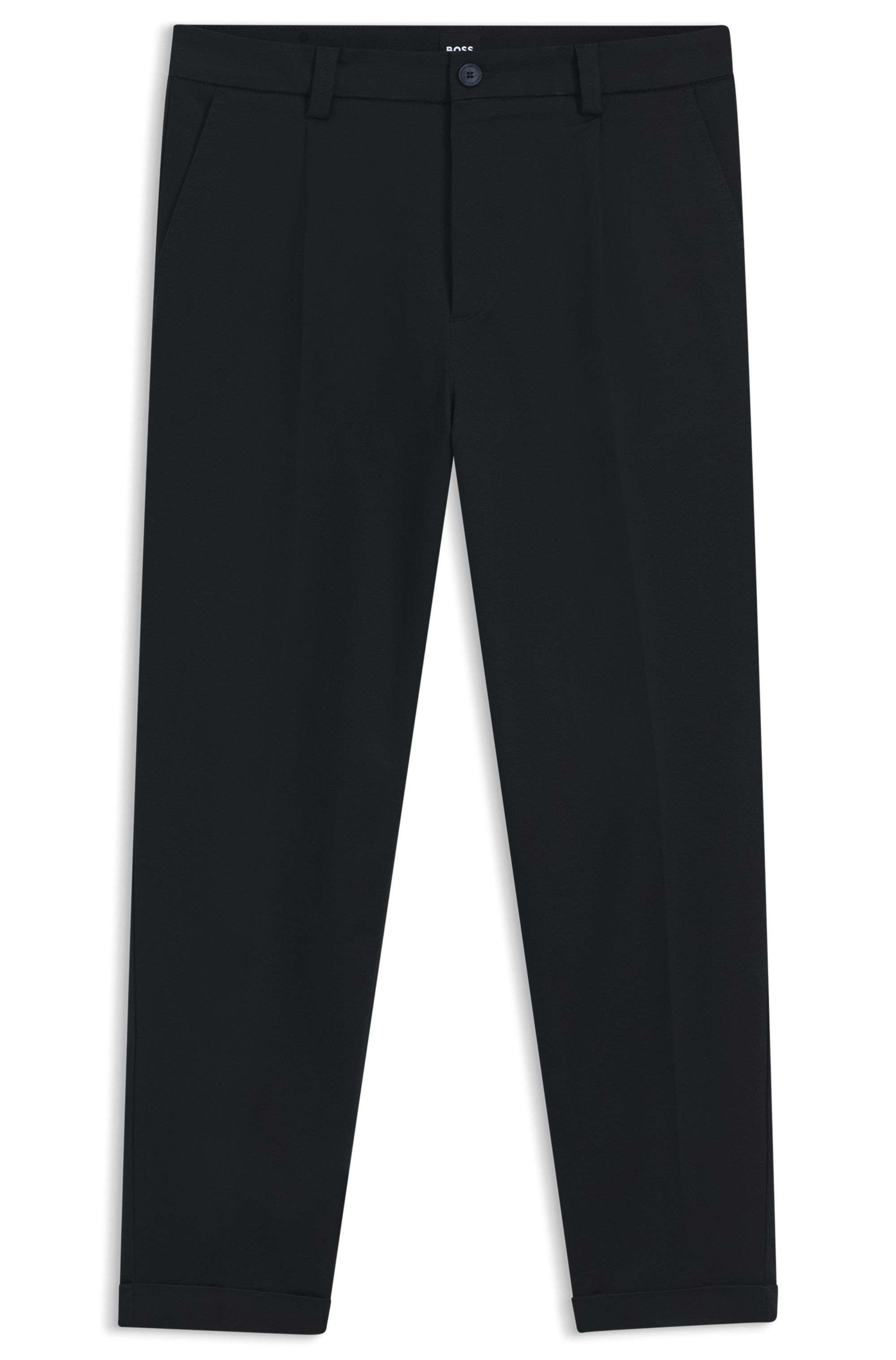 Tapered kalhoty ze strečového twillu - Dark Blue
