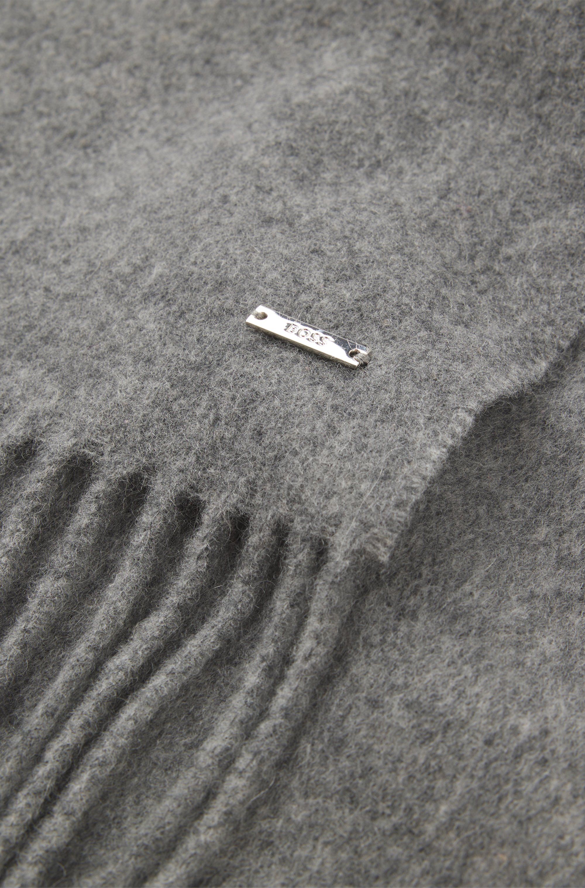 Kašmírová šála s kroucenými třásněmi - Medium Grey