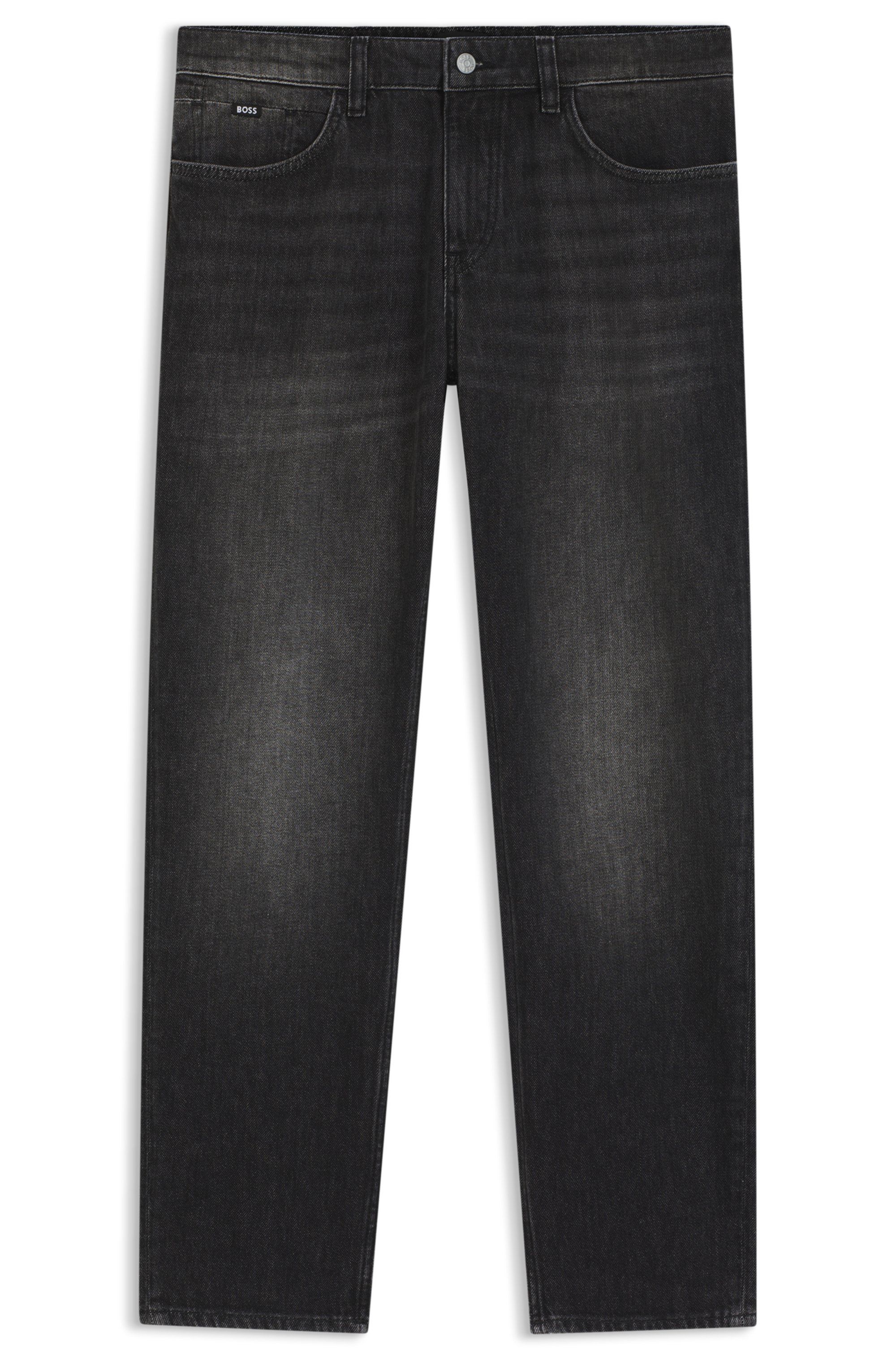 Džíny Maine regular fit z černého mechanicky strečového denimu - Black