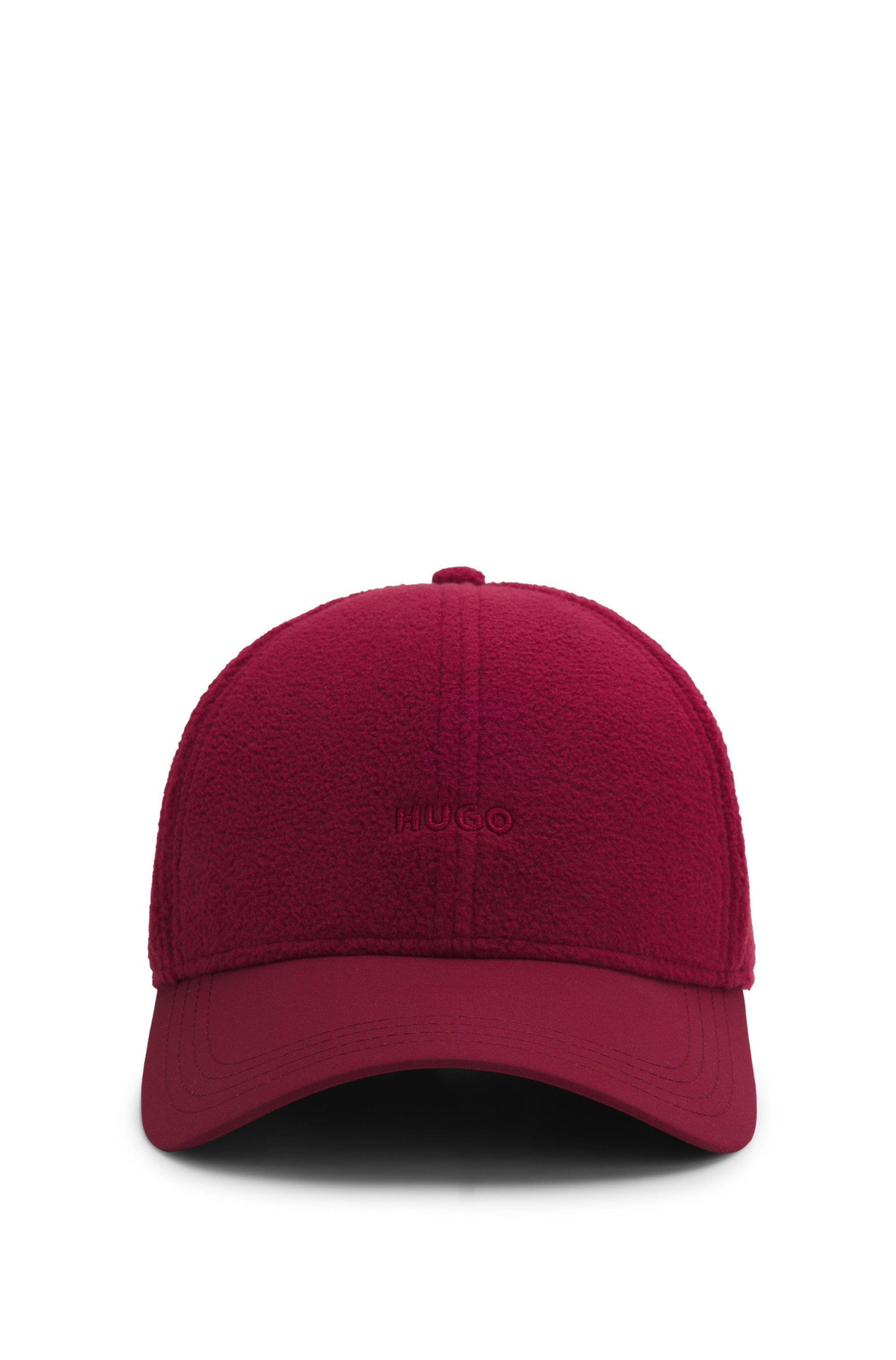 Fleece čepice s vyšívaným logem - Dark Red