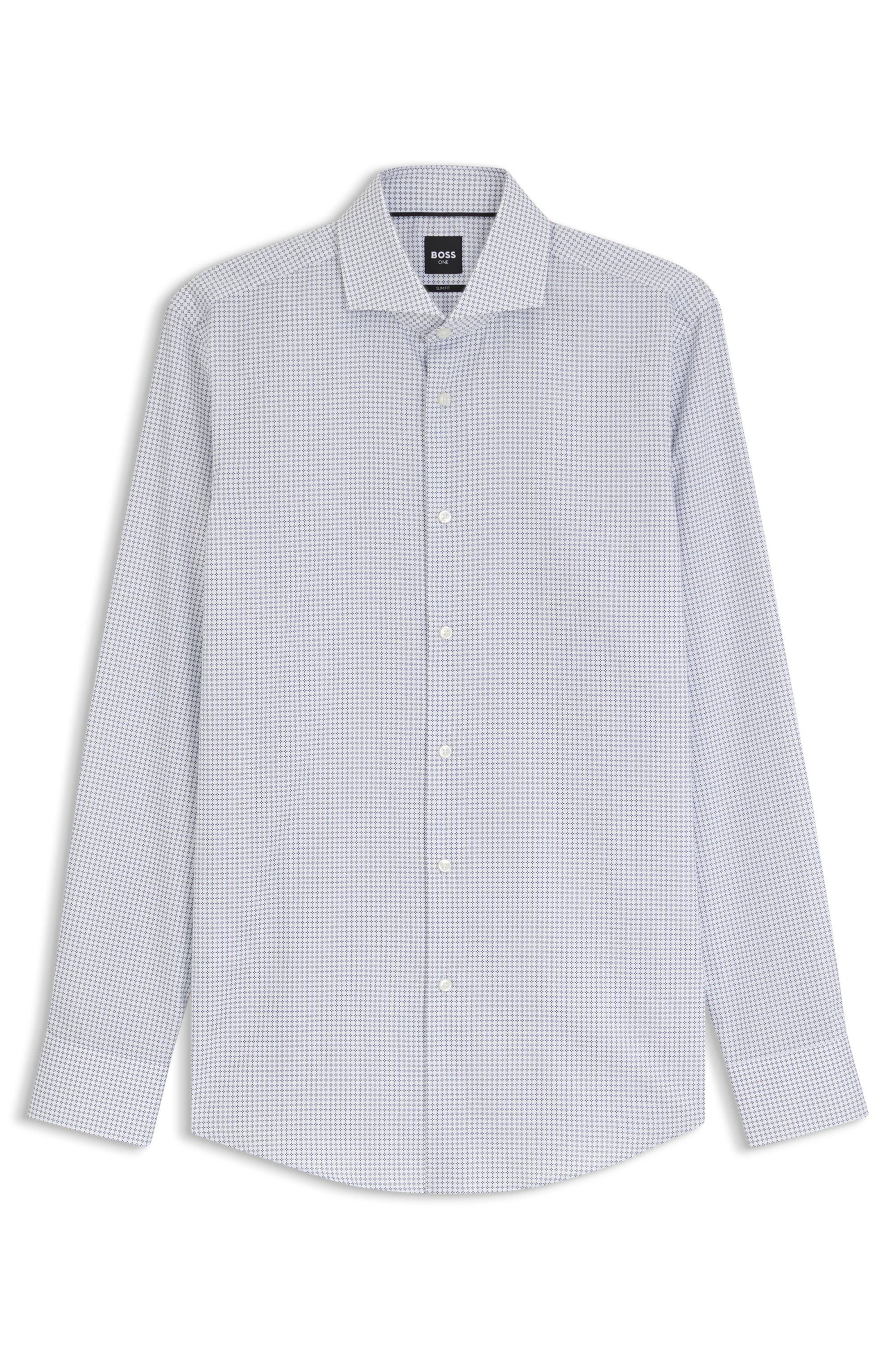 Slim fit košile BOSS z nekrčivého bavlněného oxfordu - Dark Blue