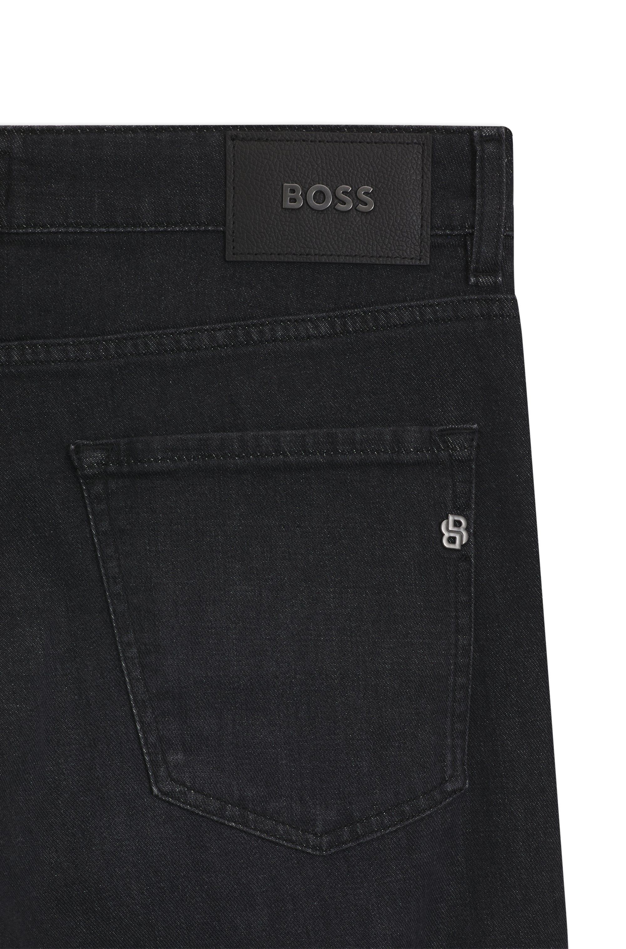 Slim-fit džíny Delaware z černého italského denimu - Black