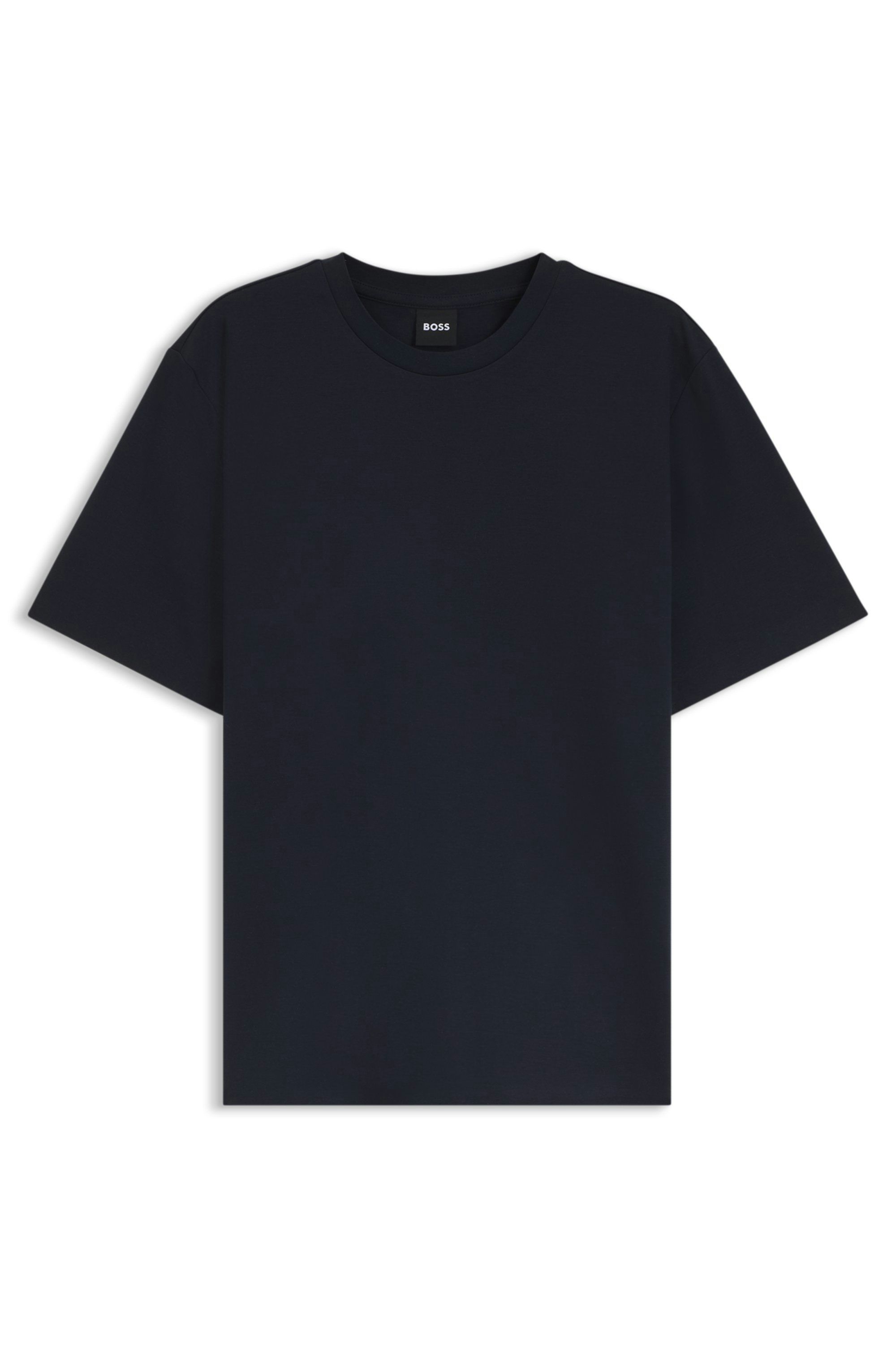 Tričko volného střihu z mercerizované bavlny - Dark Blue