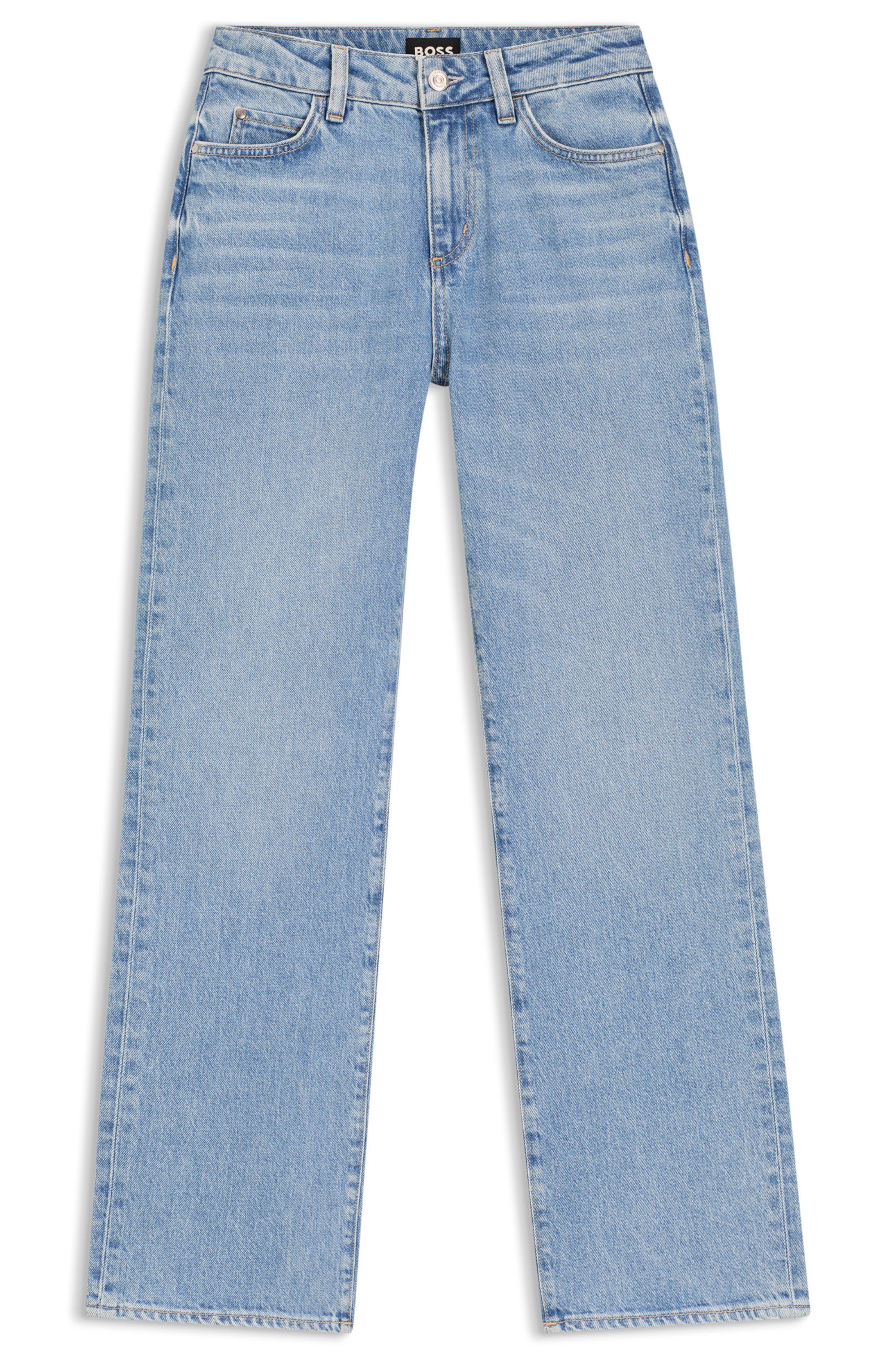 Džíny slim fit z modrého pohodlného strečového denimu - Medium Blue
