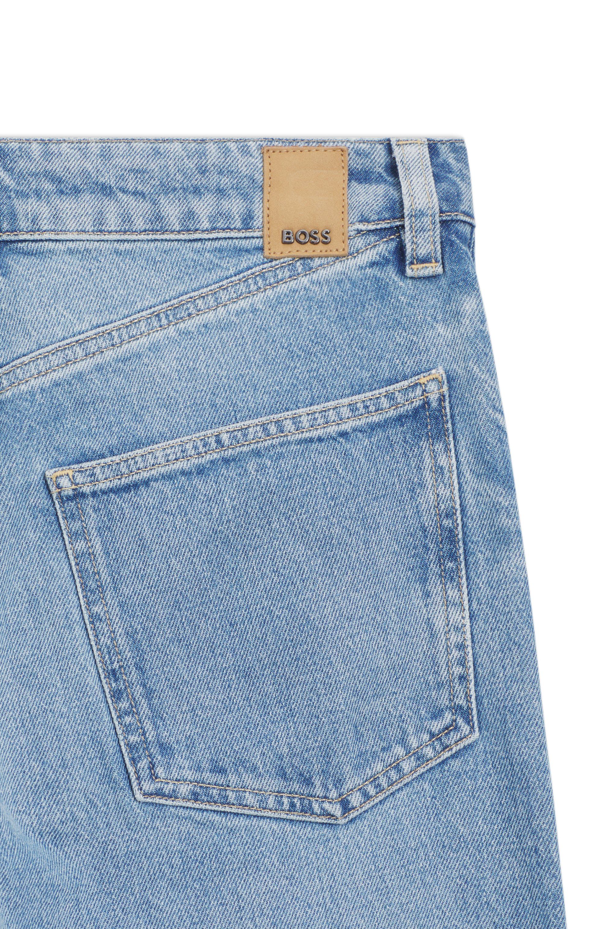 Džíny slim fit z modrého pohodlného strečového denimu - Medium Blue