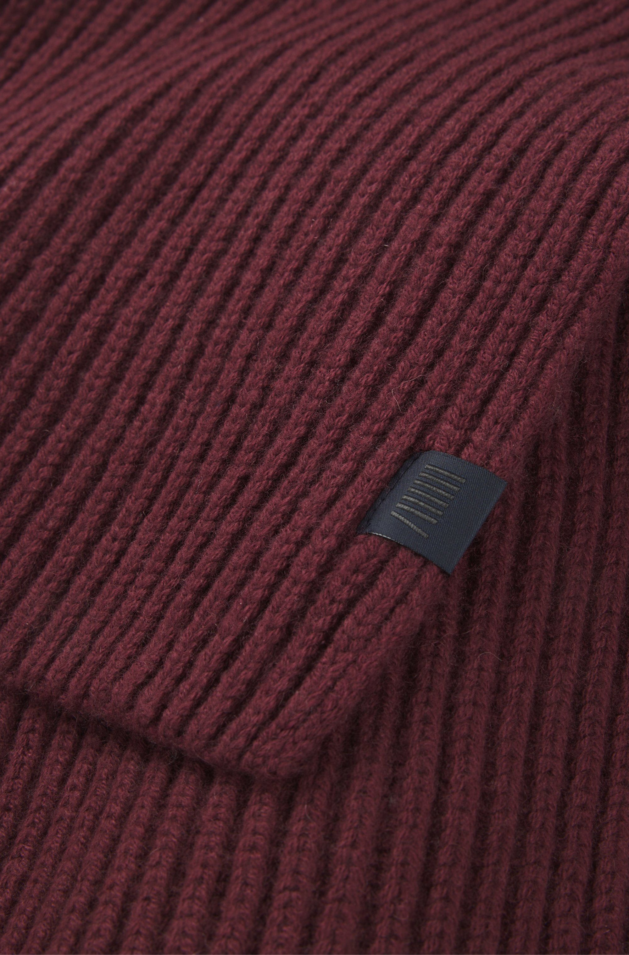 Šála BECKHAM x BOSS z panenské vlny a kašmíru - Dark Red