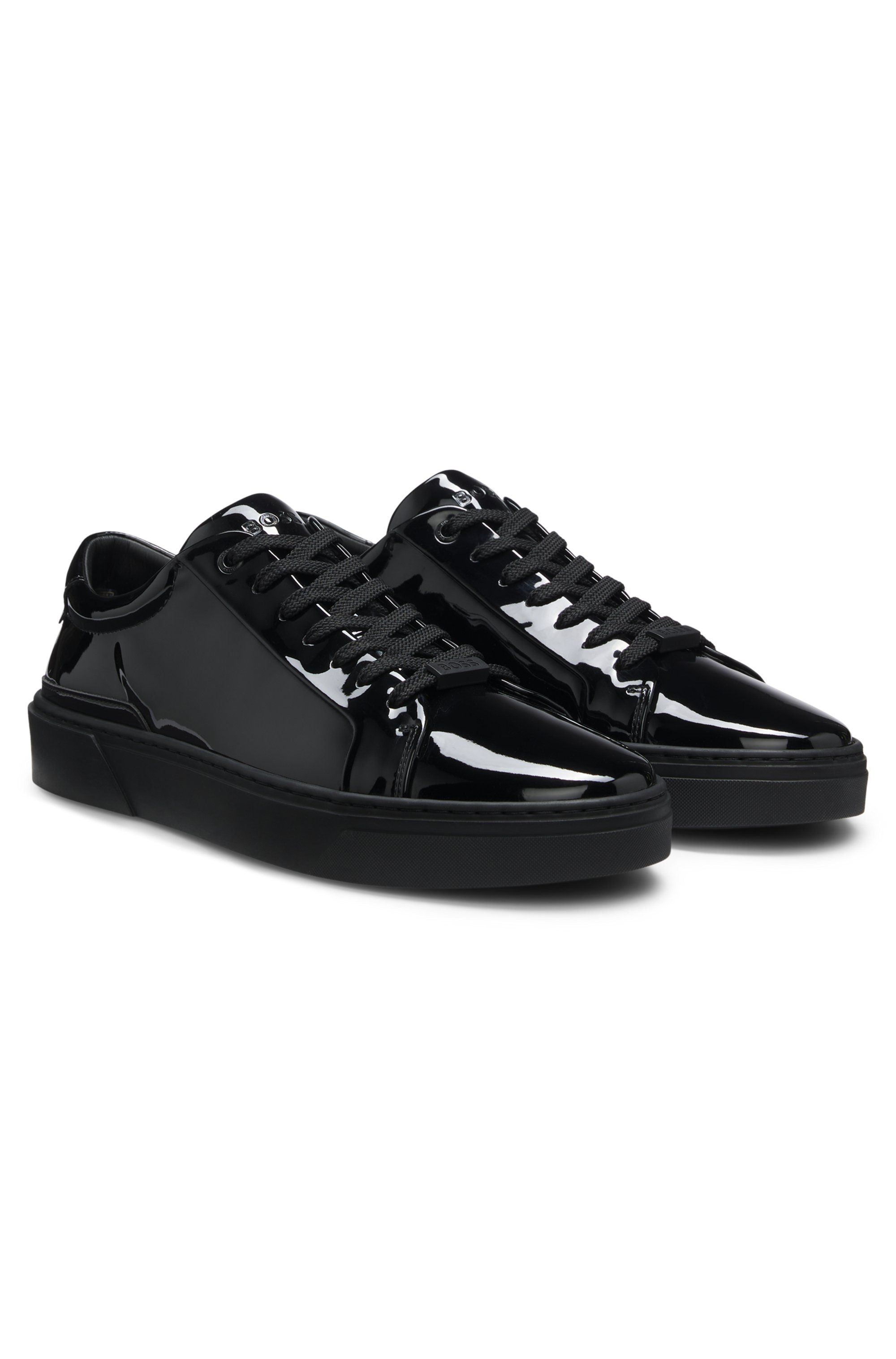 Gary tenisky s lakovaným (patent) efektem - Black