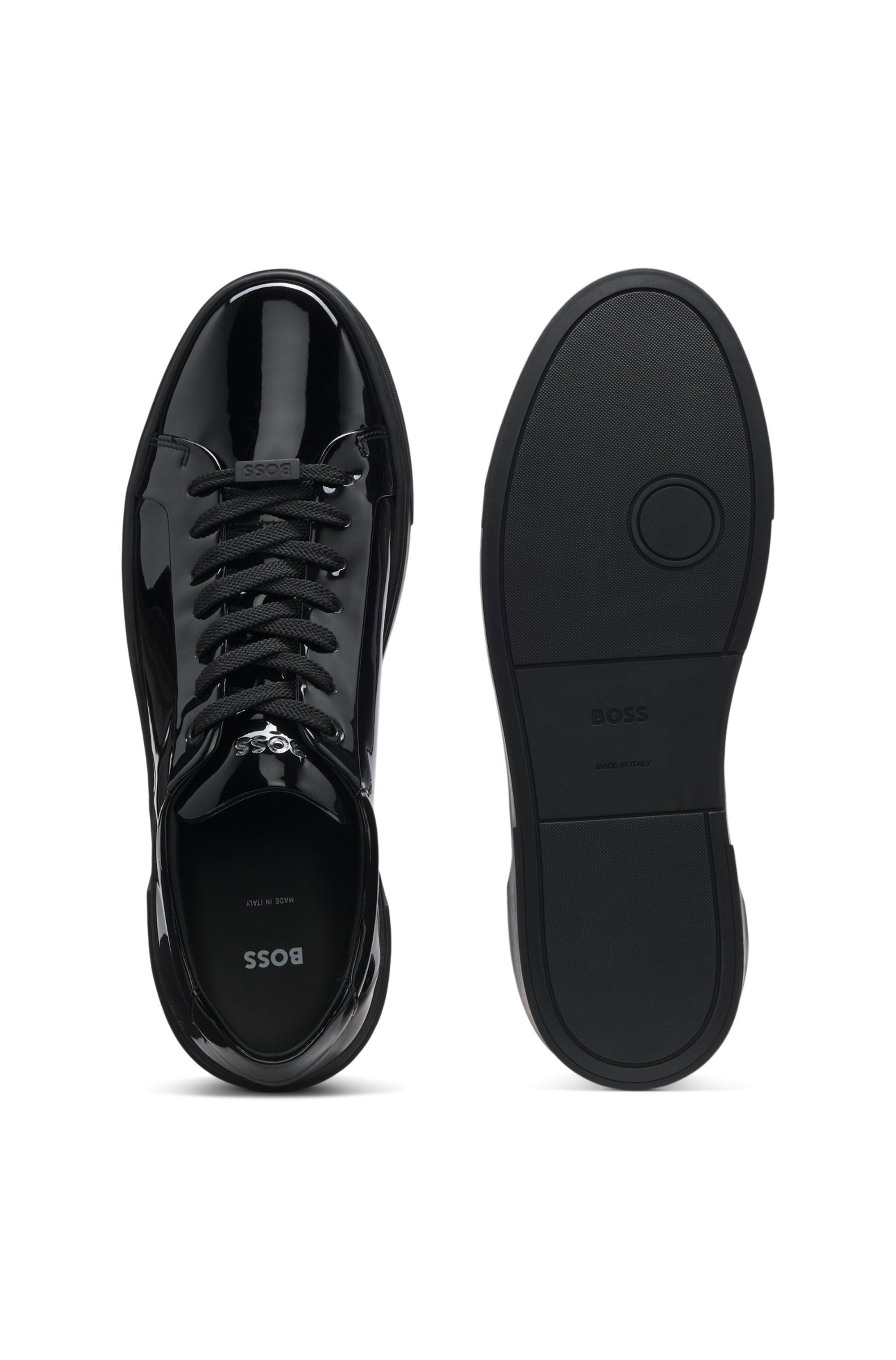 Gary tenisky s lakovaným (patent) efektem - Black
